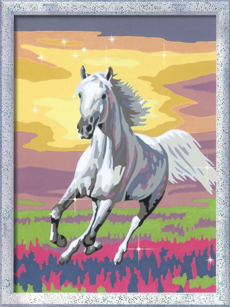 Ravensburger CreArt 23768 - Galloping Mould - Painting by Numbers Horses for Children from 9 Years