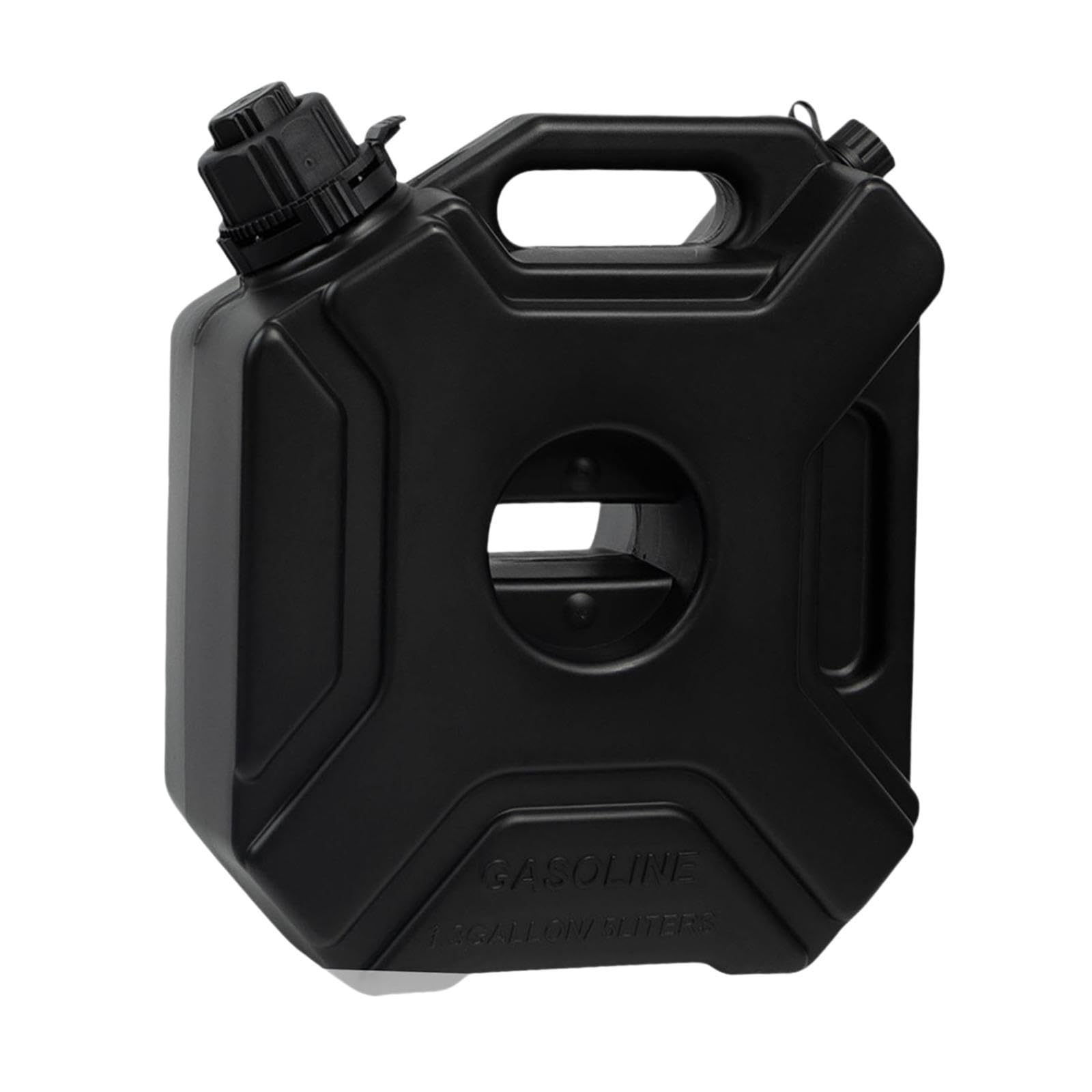 Milageto Depósito de Combustible Depósito Aceite Recipiente Portátil HDPE Alta Resistencia Adecuado para Automóvil Motocicleta SUV ATV, Negro