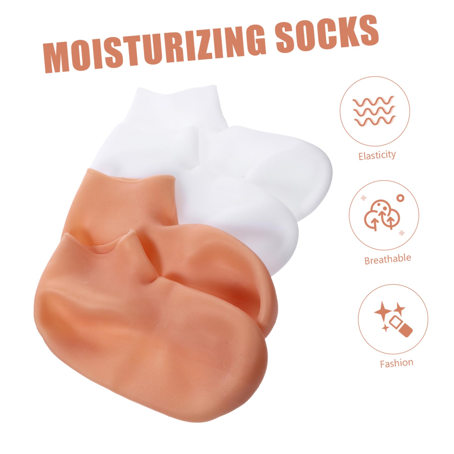 Healeved Girls' Moisturizing Foot Socks 2 Pairs Spa Socks for Women Hydration Gel