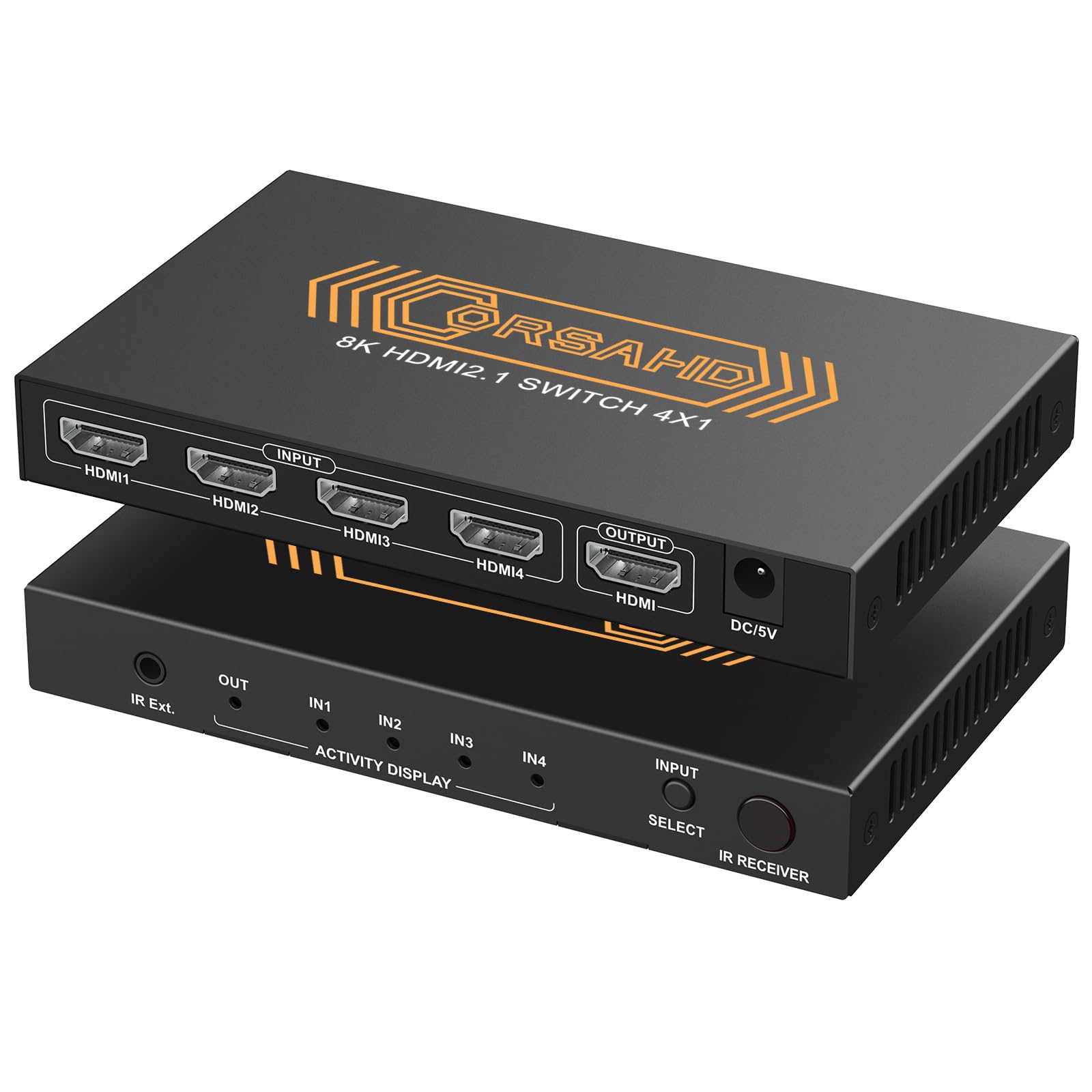 テレビ CLUX-C21C 8x1 HDMI Switcher 4x1 VC Collaboration Table Box Extender & Auto Switcher, 3