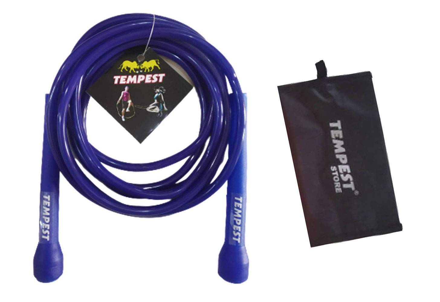 TEMPEST Blue Speed Skipping-Rope Jump Skipping Rope for Men, Women, Weight Loss, Kids, Girls, Children, Adult - Best in Fitness, Sports, Exercise, Workout with Free Personal Gym Carry Bag (B08F3QRVBB) Amazon Price History, Amazon Price Tracker