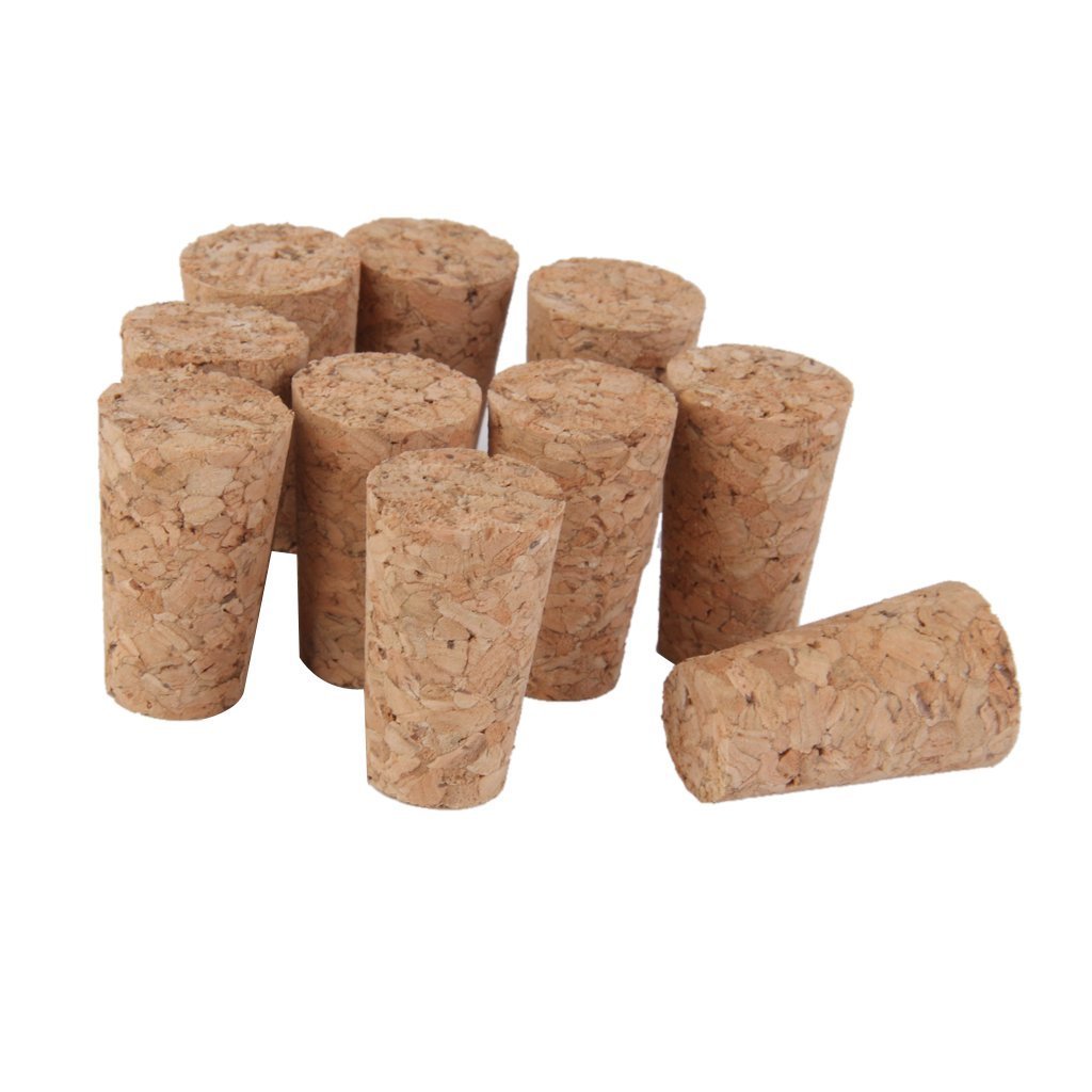 10pcs Tapered Wooden Cork Bung Stopper Tops for Bottle Jar Craft 21 x 14 x 22mm