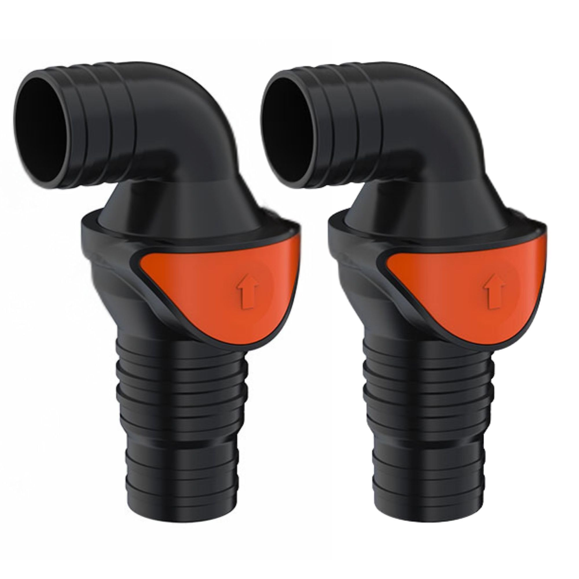 SEAFLO in-Line/ 90° Quick Disconnect Non-Return Check Valve PA6+GF+POM Construction, Anti-Backflow Design, Versatile Applications (Choose Size and Style)