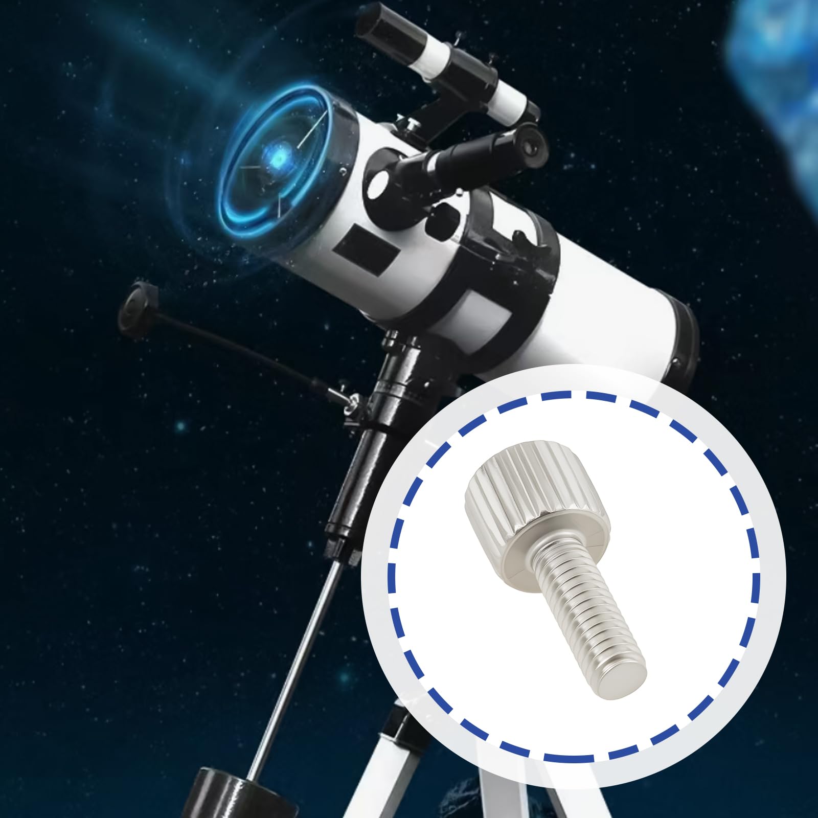 10 Viti A Testa Zigrinata M4x12mm Per La Ritenzione Dell'oculare Del Focheggiatore Del Telescopio
