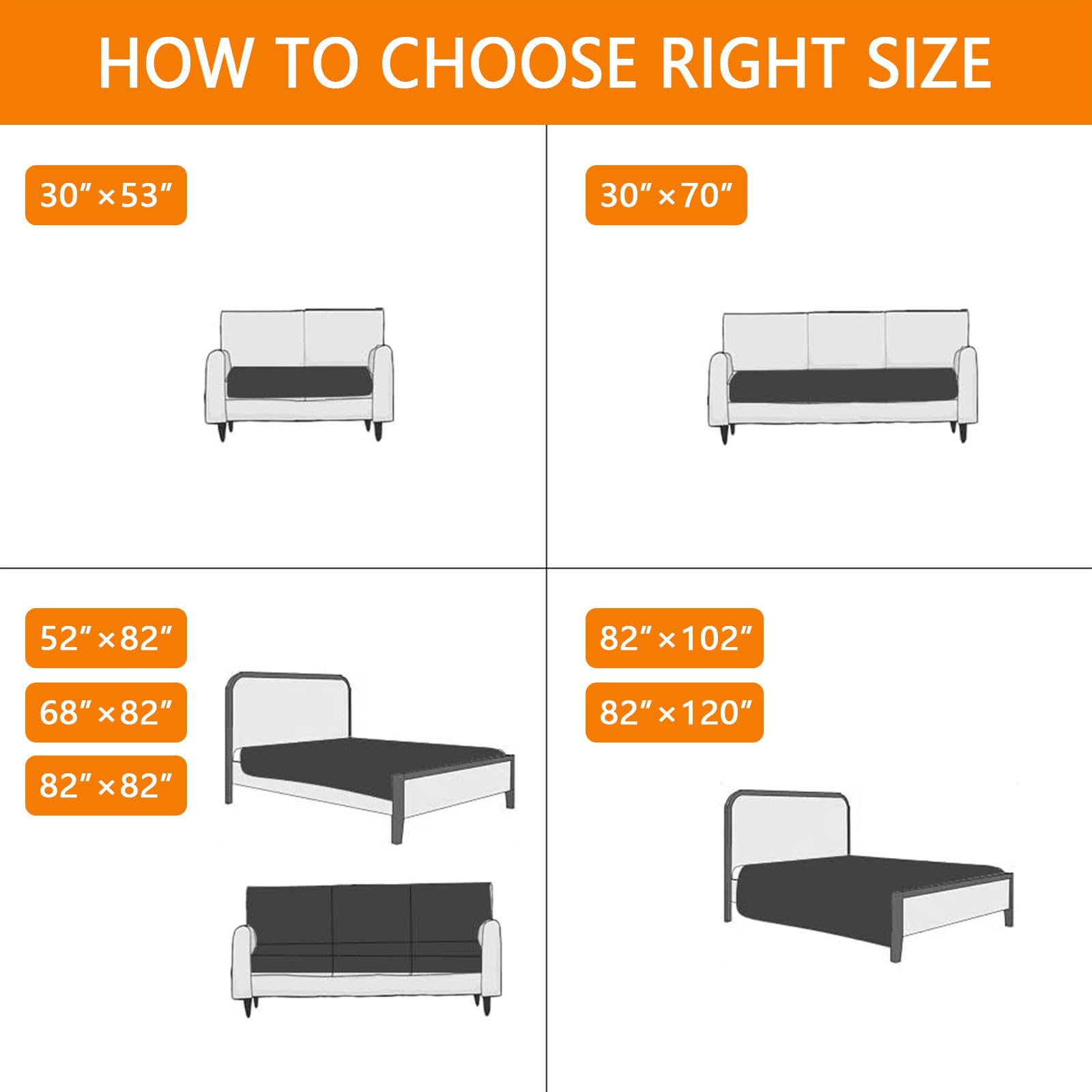 hyha Waterproof Dog Blanket, Soft Pet Bed Blankets, Waterproof Sofa Couch Cover for Dogs Washable, Reversible Pet Couch Covers for Sofa Furniture (30x70 Inch, Grey/Dark Grey)