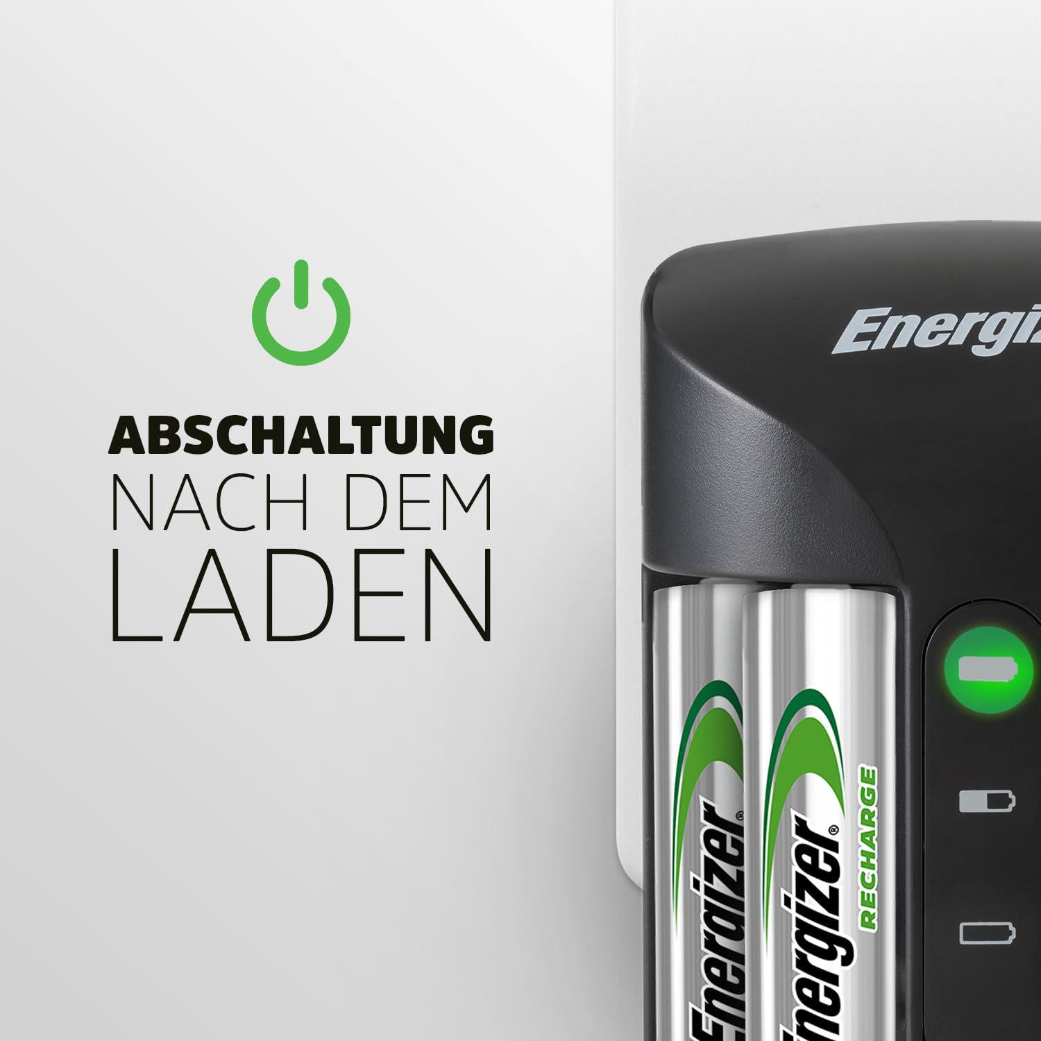 Energizer Recharge Pro - Batterieladegerät für Wiederaufladbare Akku AA und AAA NiMH - 4 AA 2000 mAh Batterien inbegriffen - 4 Stunden Ladezeit - automatische Abschaltung und der Überladungsschutz
