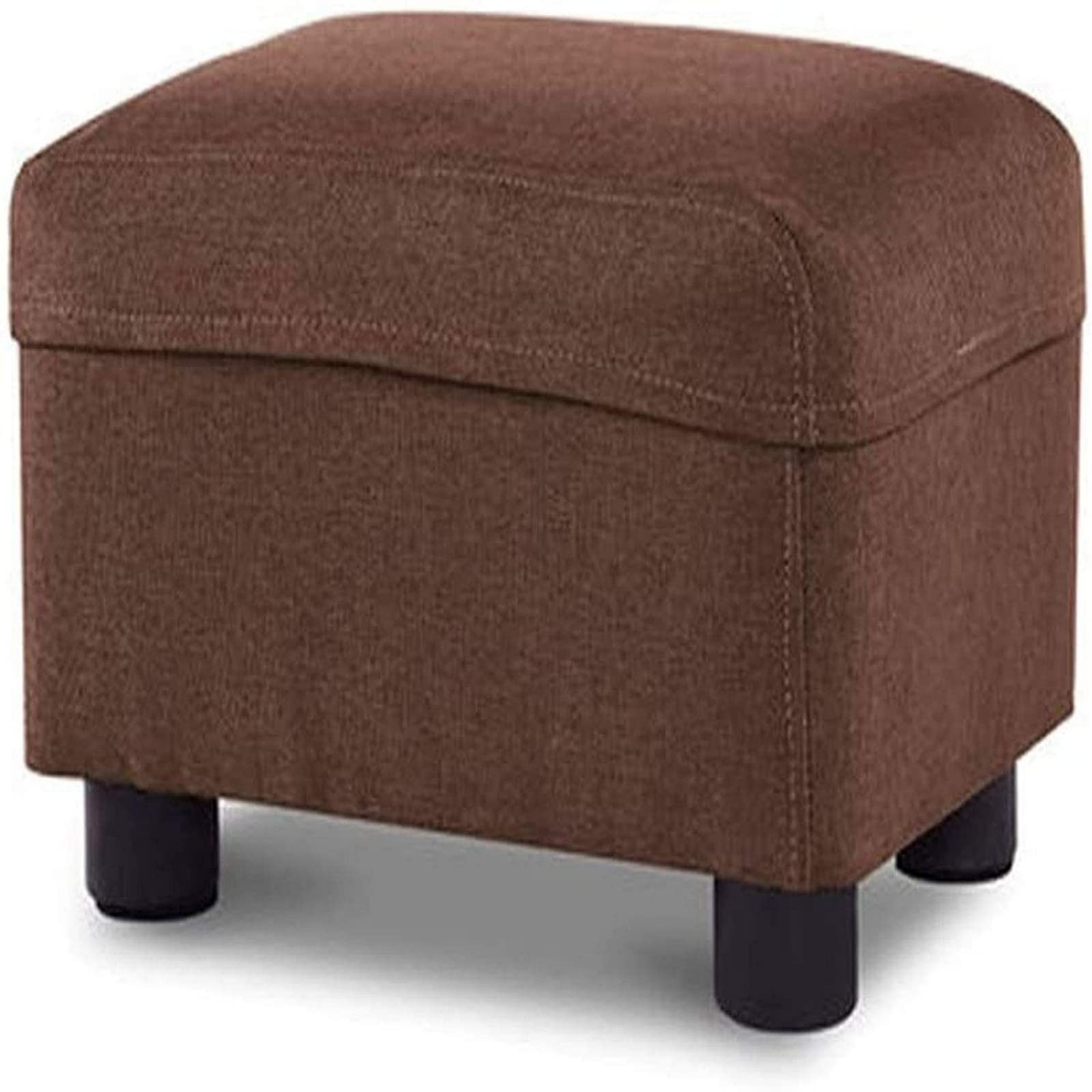 Repose-pieds carré en lin tabouret de canapé 14x10x9