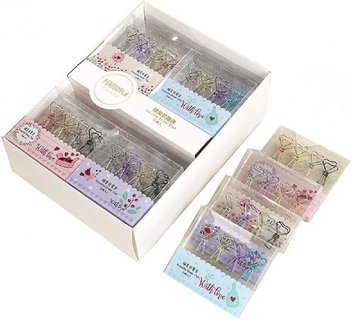 Amazon クリップ かわいい ハートデザイン ブッククリップ 装丁金具 伝票 月謝袋 学生用事務用 書類整理 バインダーク 創意 文房 しおりクリップ 枚入 5セット クリップ リング 文房具 オフィス用品