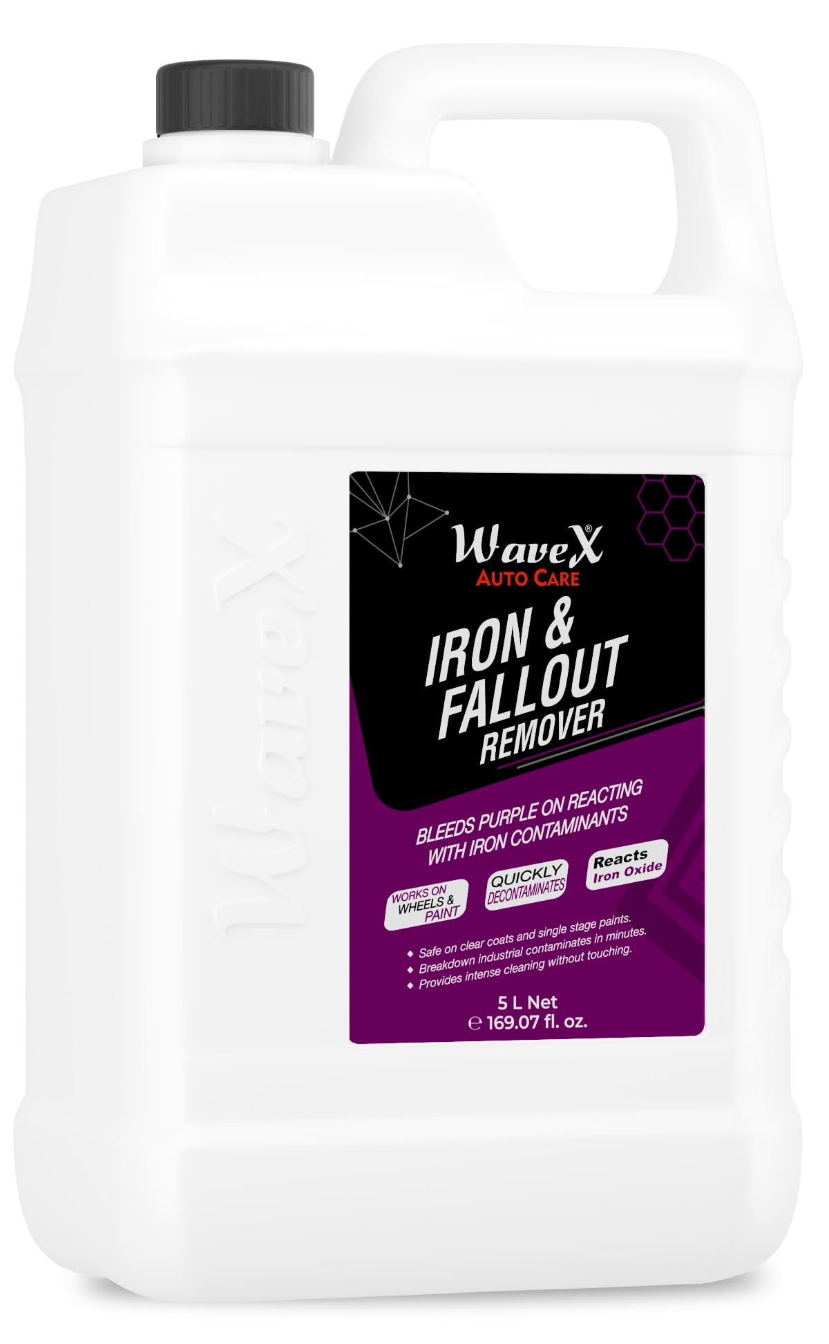 Wavex Iron Remover Spray 5L | Iron Remover for Car and Bike | Iron Remover for Car That Removes Rust and Fallout from Exterior Car and Bike Surfaces