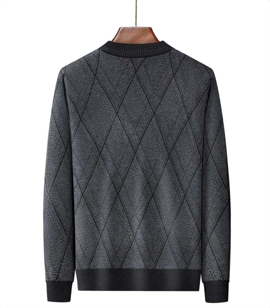 El Nuevo Cárdigans for Hombre Suéteres Moda Cuello Redondo Cuello Acanalado con Botones de Bolsillo Color sólido Tacto Suave Slim Fit Punto Manga Larga Invierno