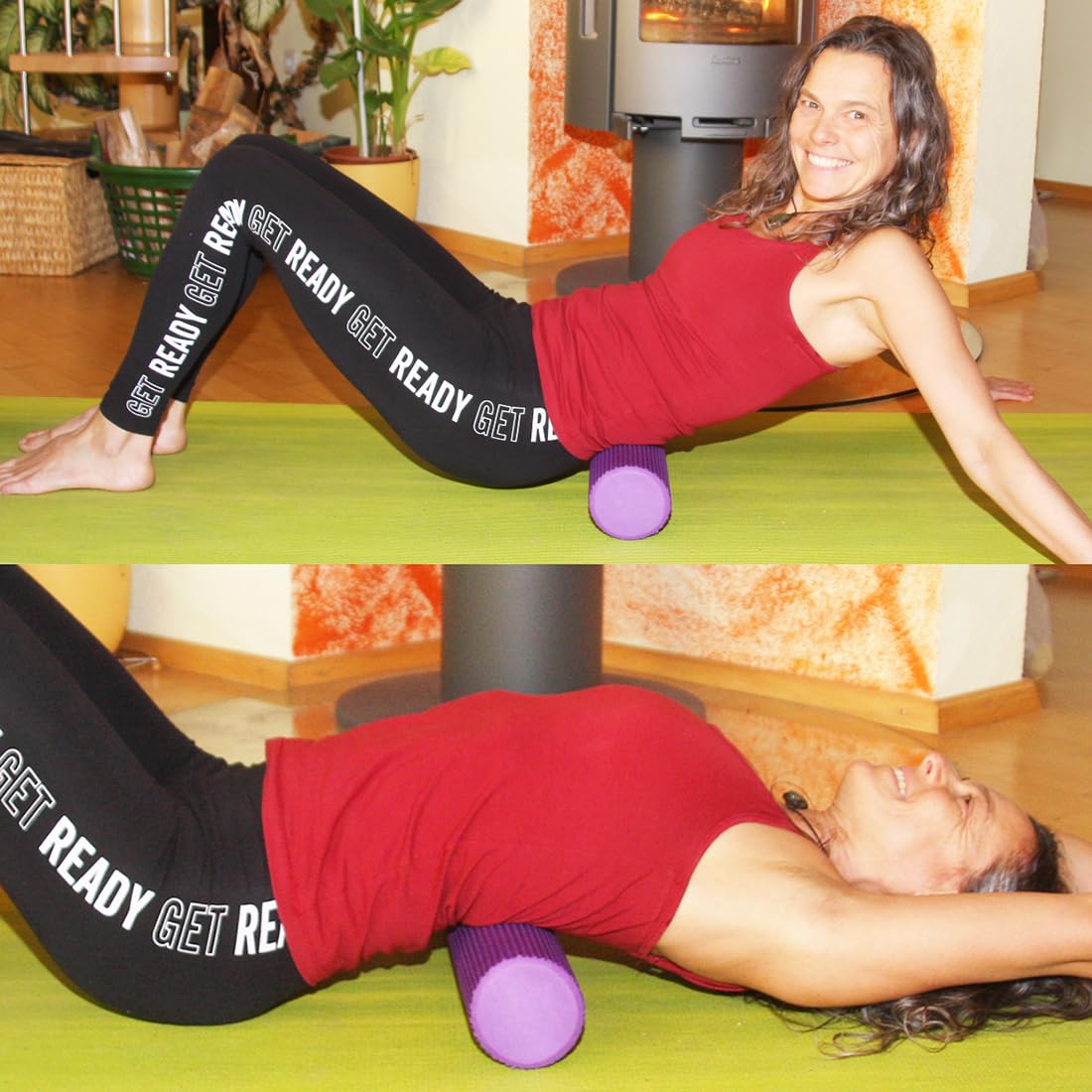 Weiche Faszienrolle Für Ruecken Wirbelsaeule Massage; Rueckenstrecker Ø9,5cm x43cm, Yoga Pilates Faszien Foam Roller Für Nacken & Rueckenschmerzen Triggerpunkt Behandlung