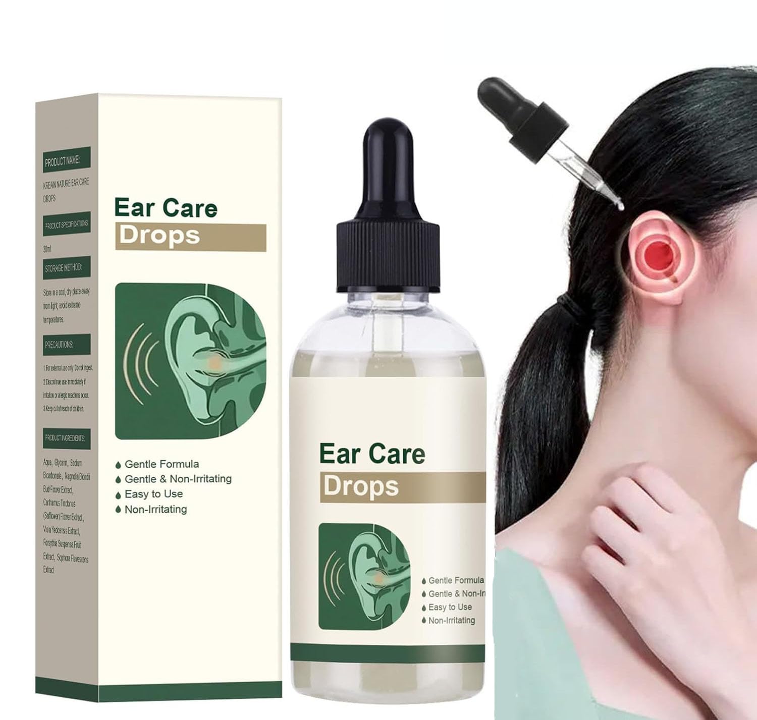Ear Care Drops - Plant Formula Earwax Removal Serum Tinnitus Drops for Ringing Ears Tinnitus Relief