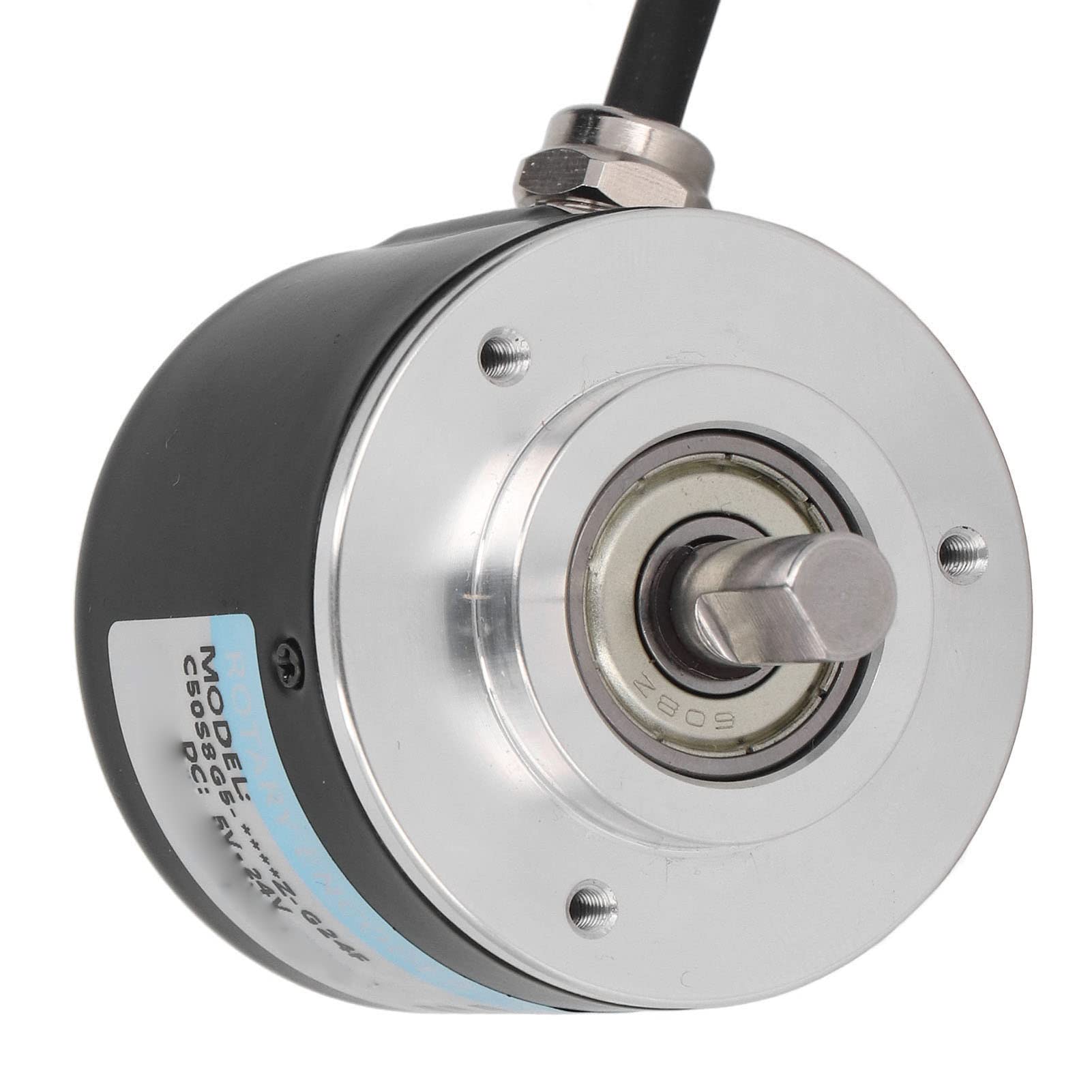 Emoshayoga Encoder rotativo incrementale, Uscita PNP DC5‑24V Diametro Esterno 2 Pollici Encoder rotativo bifase Compatto IP50 Leggero per Robot(600P/R)