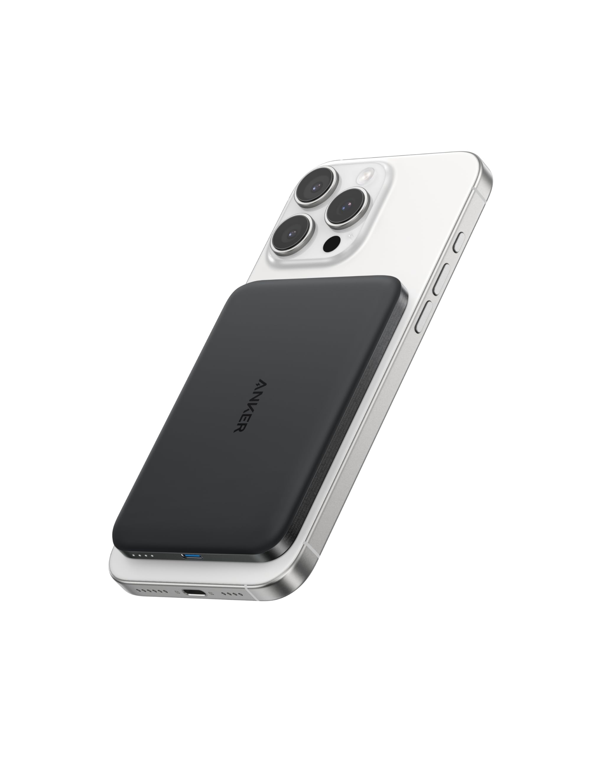 Powerbank Nano firmy Anker, super cienki, 5 000 mAh magnetyczna bateria, ultra szybka kompatybilna z MagSafe ładowarka przenośna 15 W z certyfikatem Qi2, ergonomiczny styl, tylko dla serii iPhone17/16