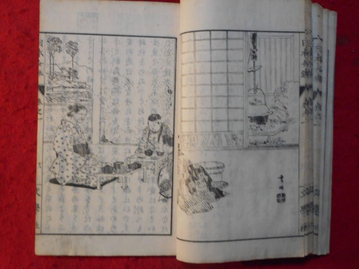 Amazon.co.jp: ◇古書・絵入り希少和本 「日本女鑑 一」封建時代の女性