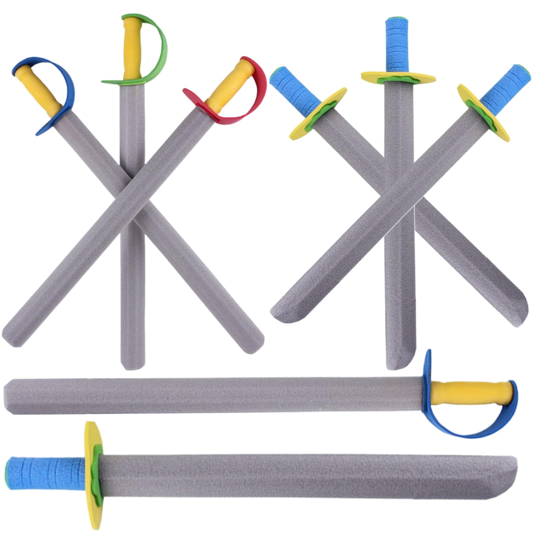 Uanqfegy EVA Foam Sword & Knife, 8PCS Soft Toy Weapons for Kids Pretend Play, 20.9x1.8 Inch