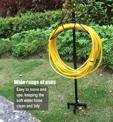 Artigarden Garden Hose Holder - Free Standing Metal Water Hose Stand Heavy Duty Flexible Pipe Storage Hanger Organizer for Lawn & Yard - Thumbnail 3