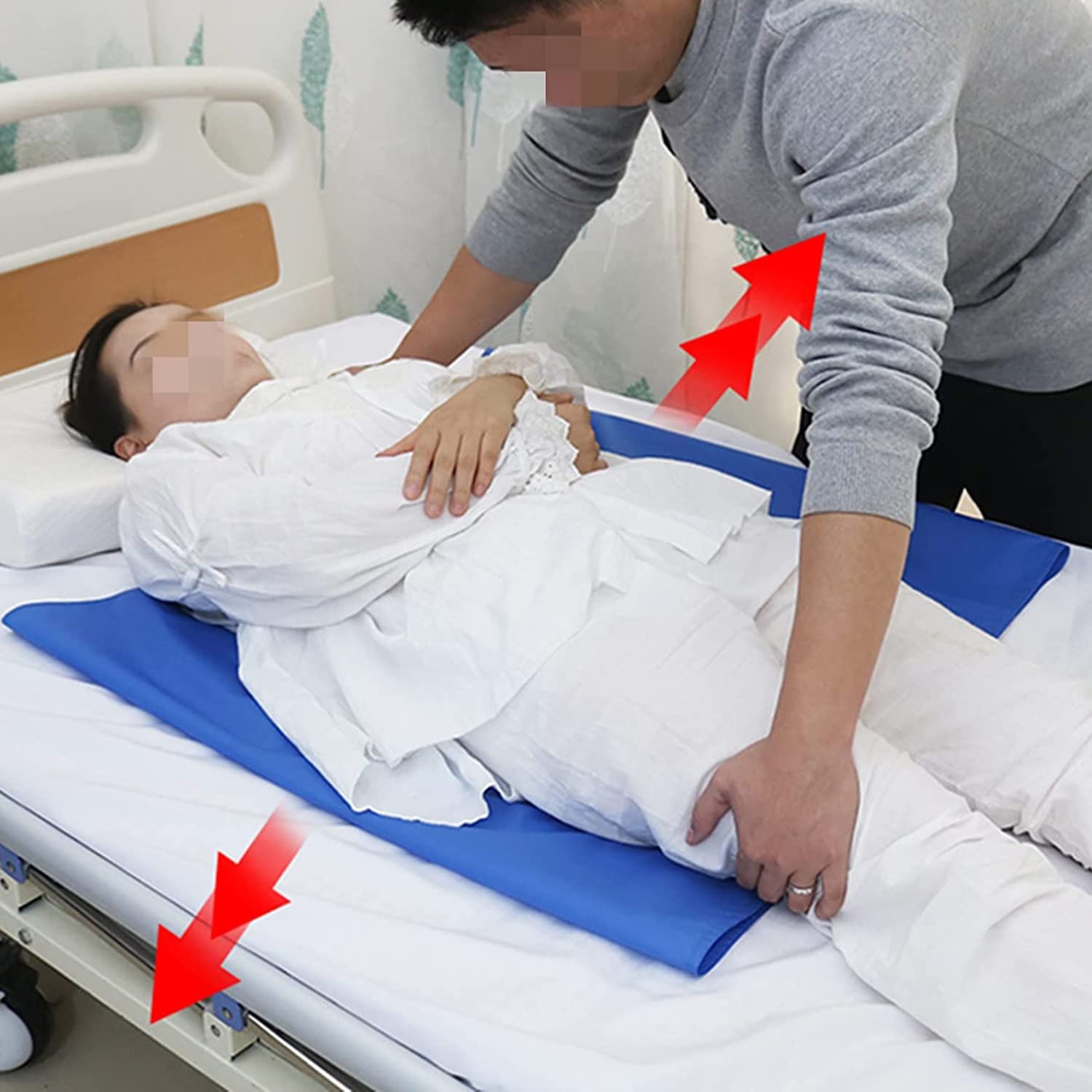 Winter Sábanas deslizantes Planas Reutilizables para Mover a Pacientes Ancianos discapacitados, transferencias de Cama para el Cuidado del hogar, ayudas para la Movilidad