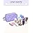 Narwey Toiletry Bag for Traveling Women with Handle, Quilted Makeup Bag for Women, Puffy Make up Bags Organizer Case Cosmetic Bag for Teen Girls (Purple)