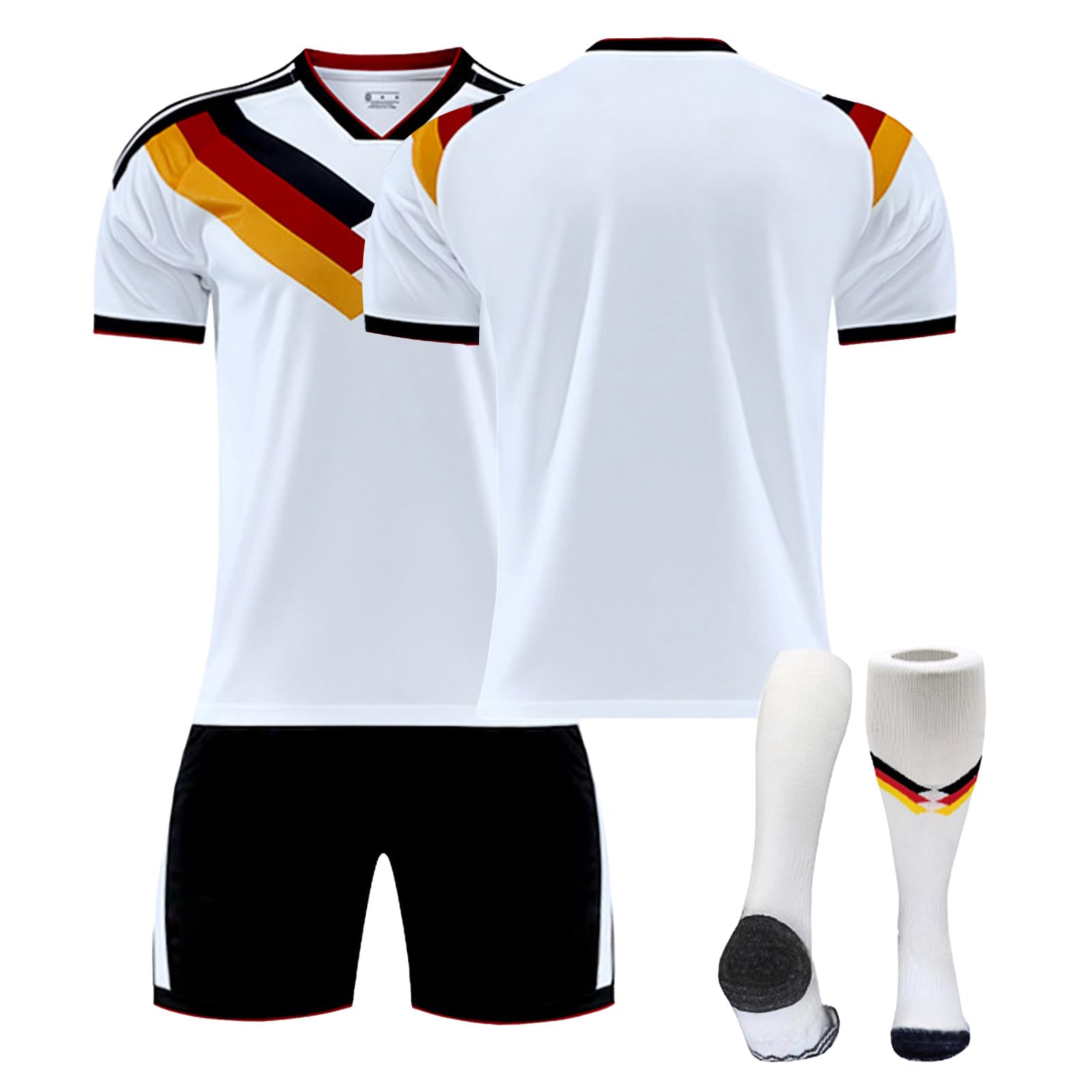 Deutschland Trikot Kinder WM 2026 Personalisiert Trikot+Short mit Eigenem Namen/Nummer für Herren/Kinder, Männer Fussball Jungen Mädchen, T-Shirt, Shorts and Socks Outfit - 4