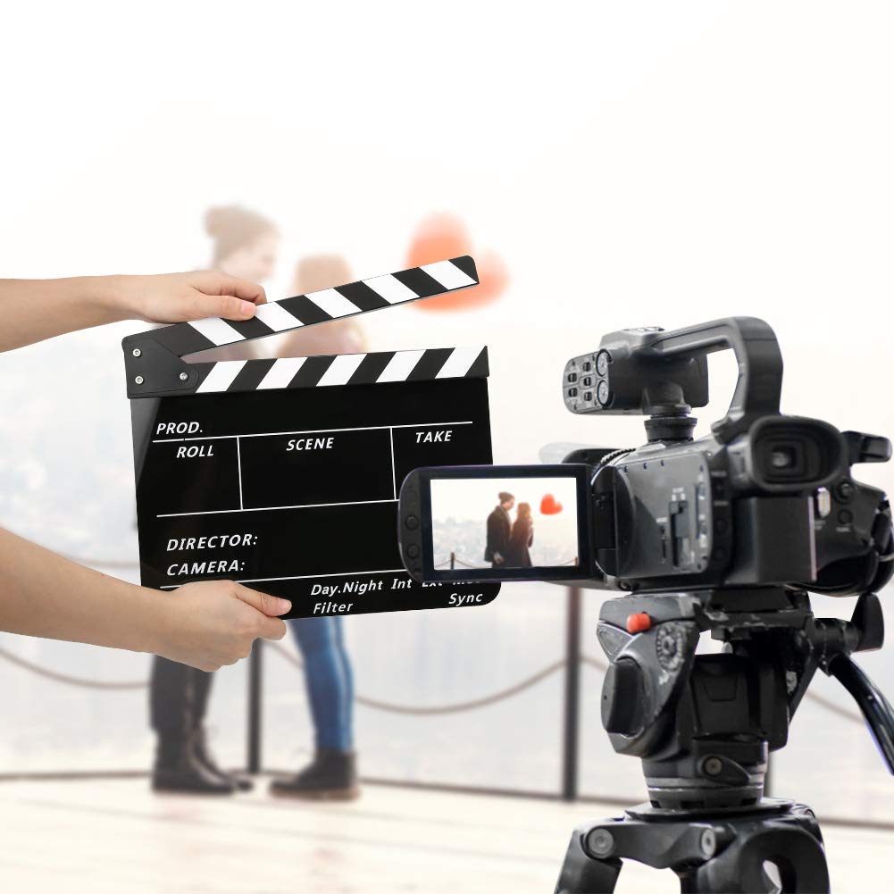 Clap Board In Acrilico Per Cinema - 30x25 Cm - Con Magneti - Accessorio Per Foto E Video - 4