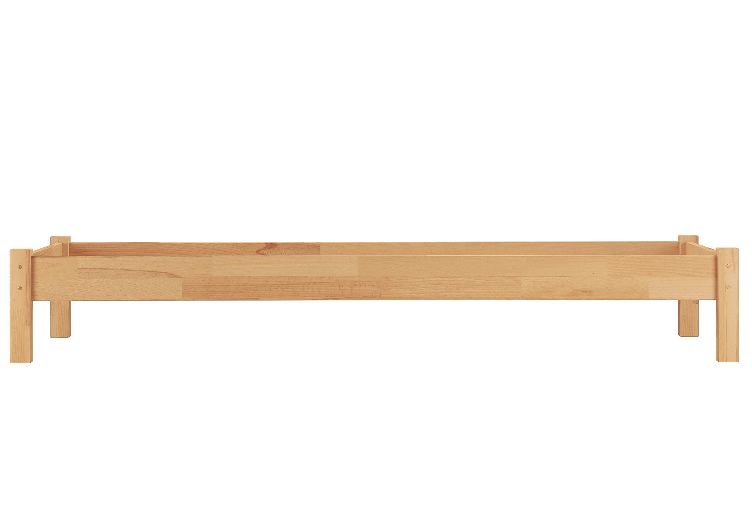 Erst-Holz®Futon-Bettgestell Massive Buche 90 x 200