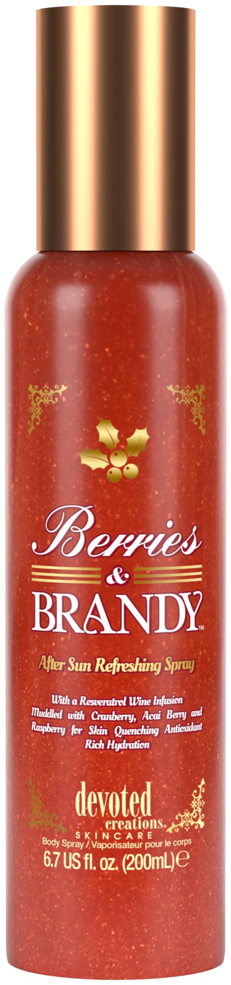 Devoted Creations Berries & Brandy After Sun Refreshing Spray | Color Extending – Skin Refreshing – Body Energizing Rich Hydrating After Sun Refreshing Body Spray