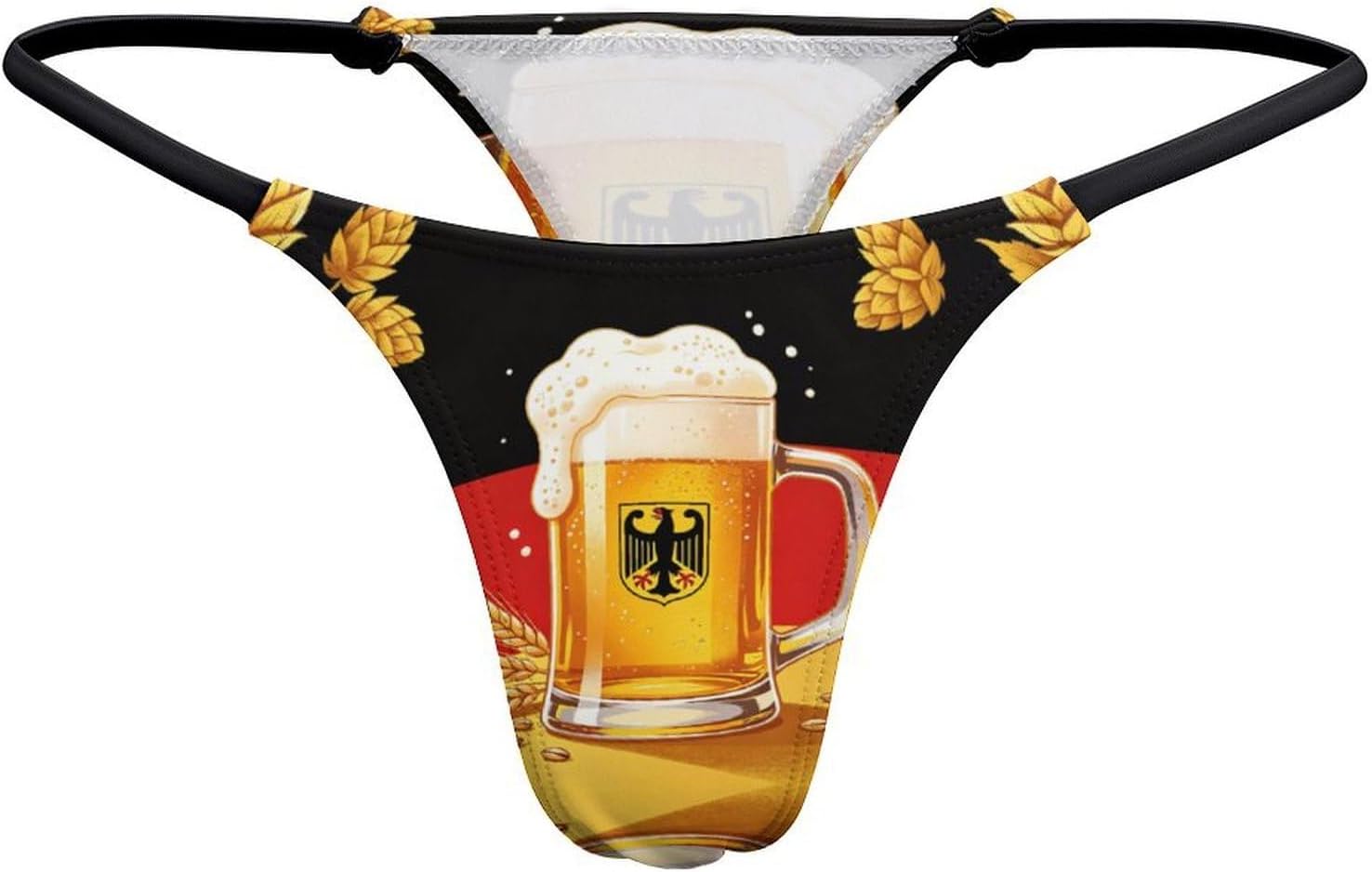 German Flag Beer Sexy G String Thongs for Women Underwear | Seamless Panties Lingerie Breathable Low Rise No Show
