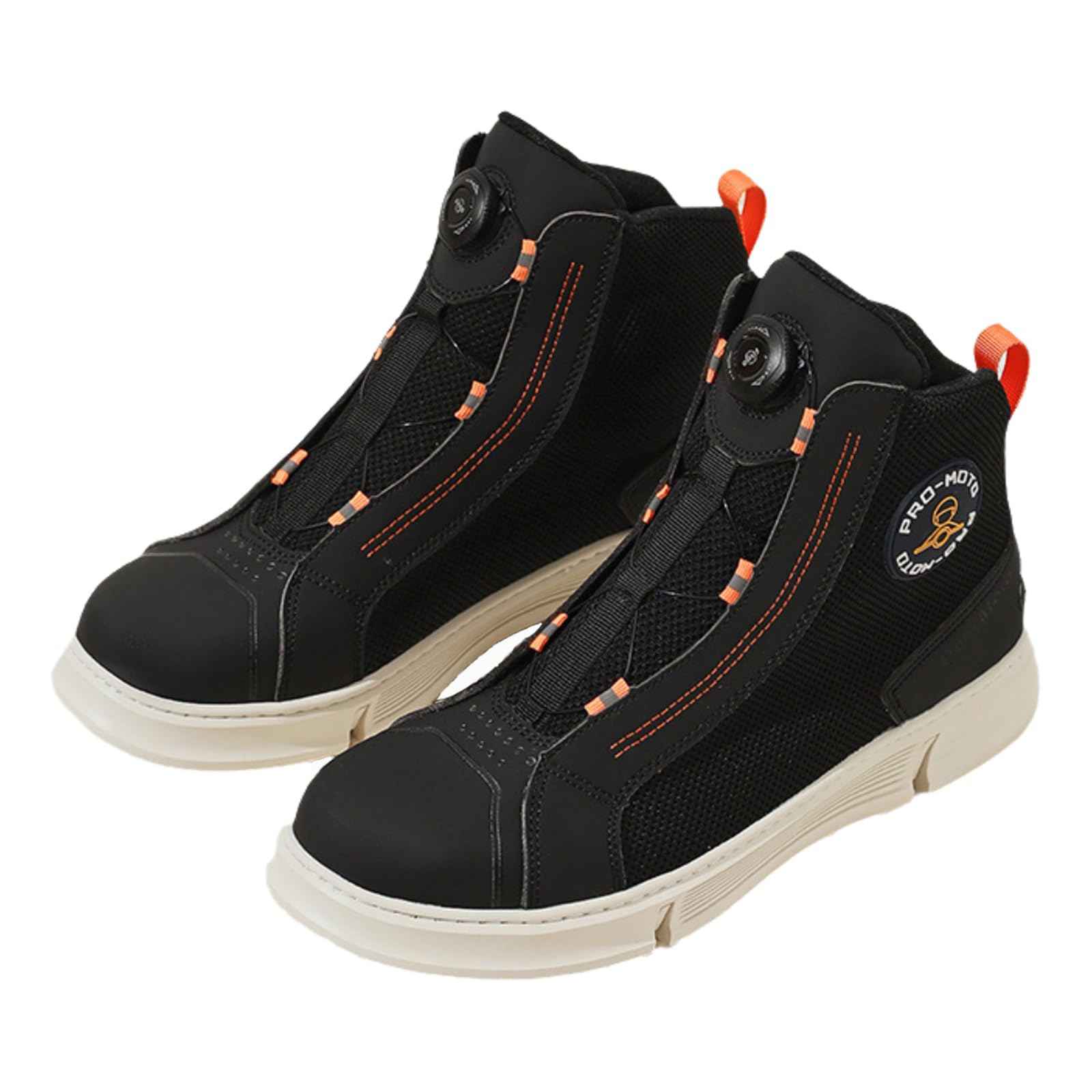 Scarpe Moto Uomo,Stivali Moto Uomo Touring,Sneaker Moto Traspiranti,Suola Antiscivolo,comodità,Si Adatta Bene alla Maggior Parte dei Pantaloni da Moto E alla Giacca