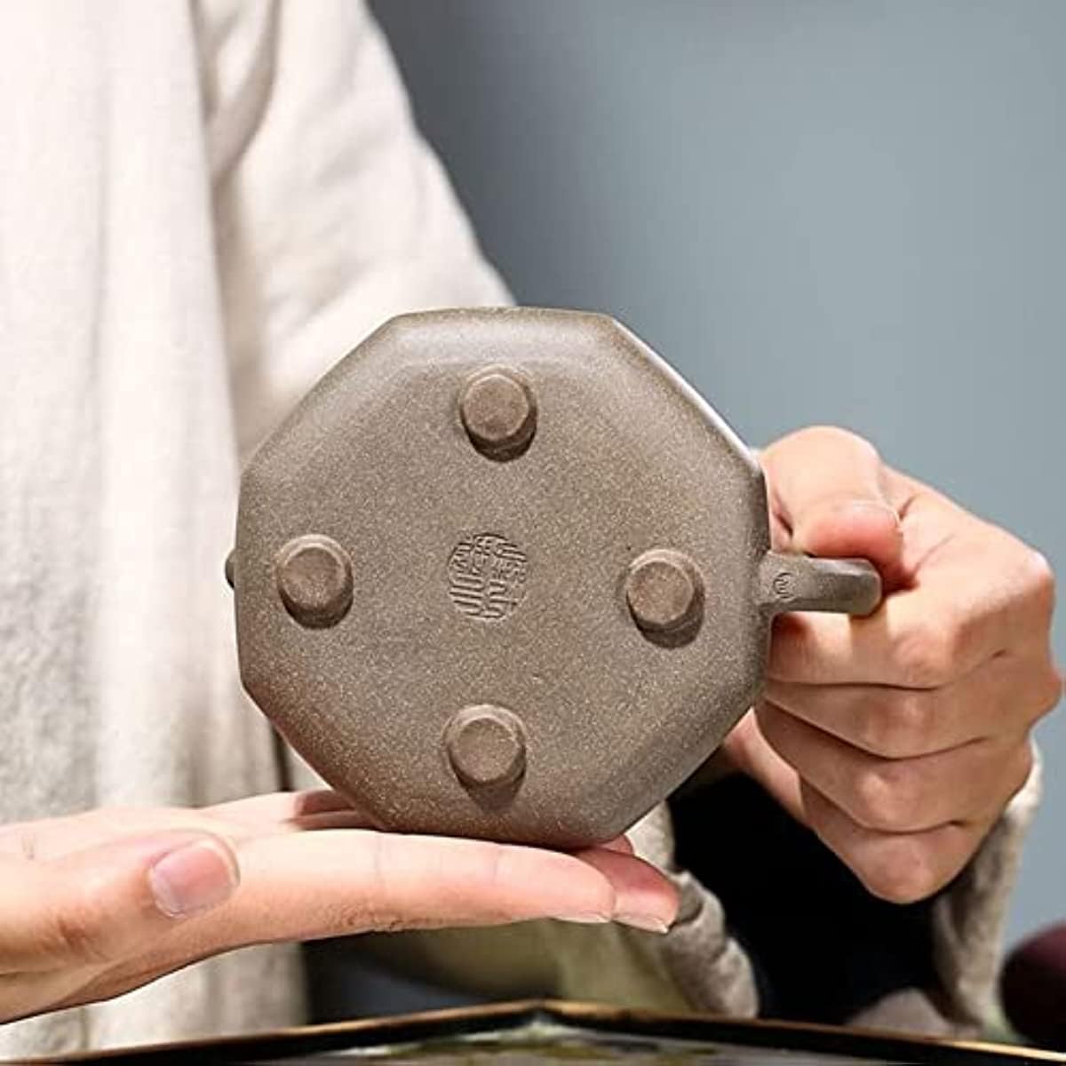 Ceramiczny zestaw do herbaty Kung Fu 200 ml, tradycyjne fioletowe czajniki, przenośny zestaw do herbaty podróżnej, sekcja rudy surowej, błoto, kamień, czajnik, filtr domowy, kosmetyczny czajnik