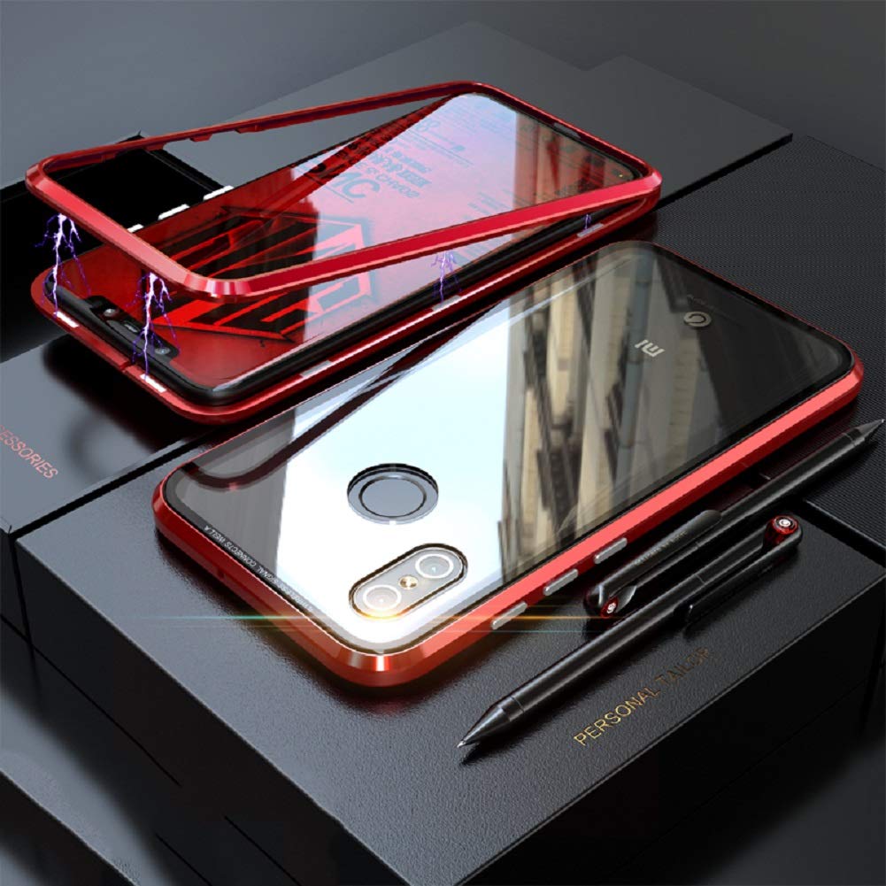 ZSCHAO Cover Xiaomi Redmi Note 8 PRO 360 Gradi Ultra Slim Sottile Antiurto +Vetro temperato Custodia Cover Xiaomi Redmi Note 8 PRO Rigida Libro Full Opaco Case Bumper per Redmi Note 8