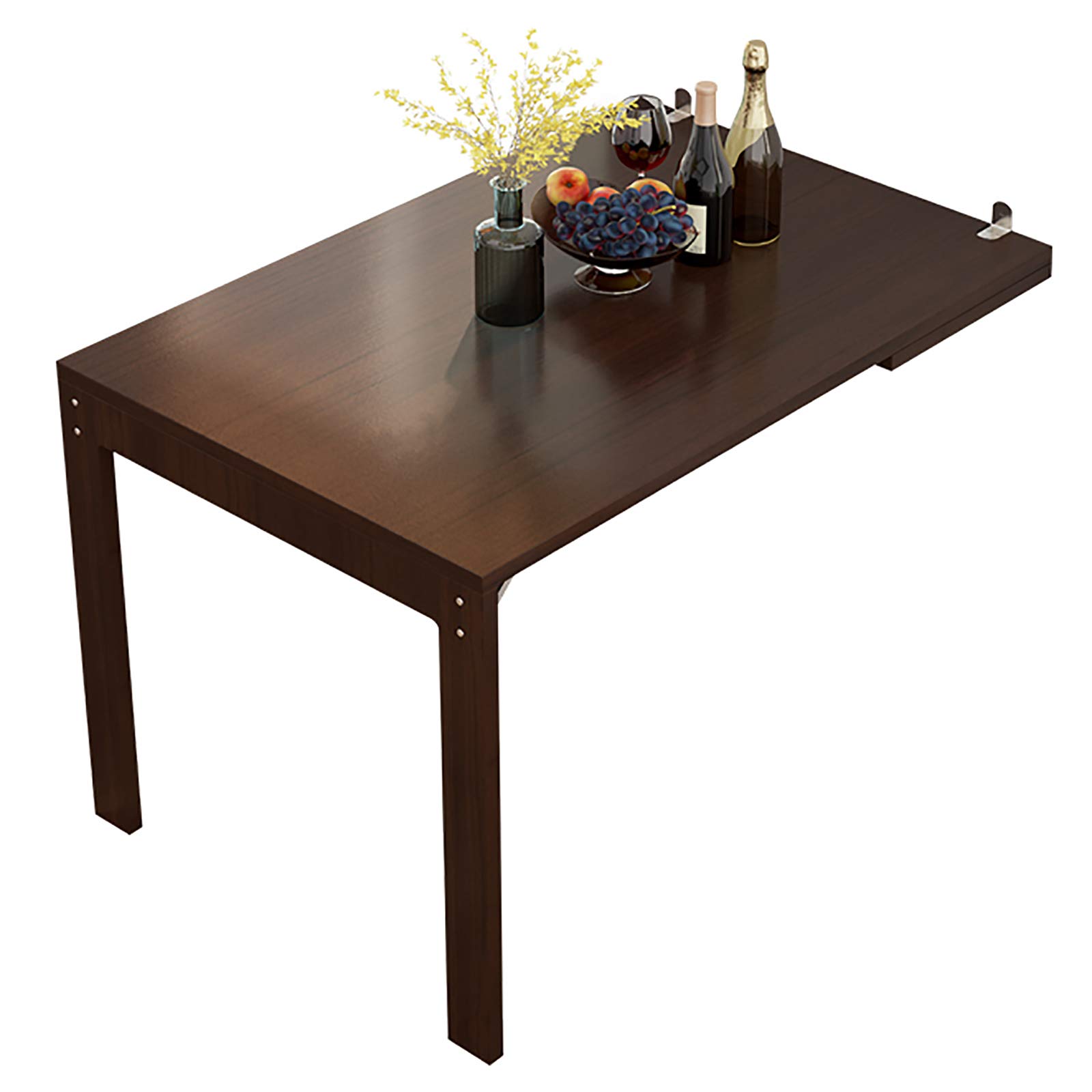 Table murale rabattable et pliante en bois gain de place pour cuisine