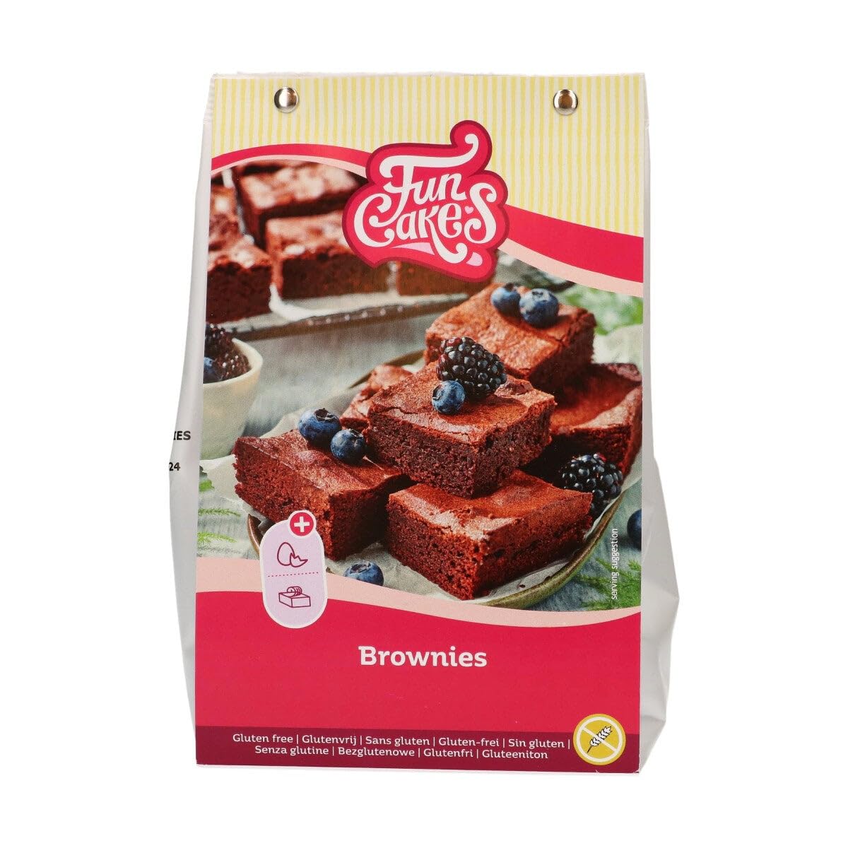 FunCakes Mix for Brownies, Gluten Free: Easy to Use, for Brownies and Chocolate Cakes with a Rich Chocolate Flavour, Halal Certified, 500g
