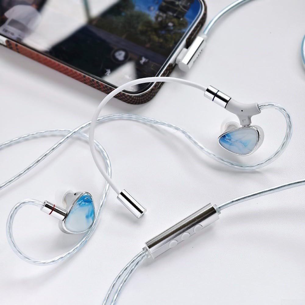 Cuffie da gioco cablate, auricolari in-ear con suono surround 7.1 e bassi Hi-Fi, microfono con cancellazione del rumore, per un'esperienza di gioco mobile su console PC (azzurro)