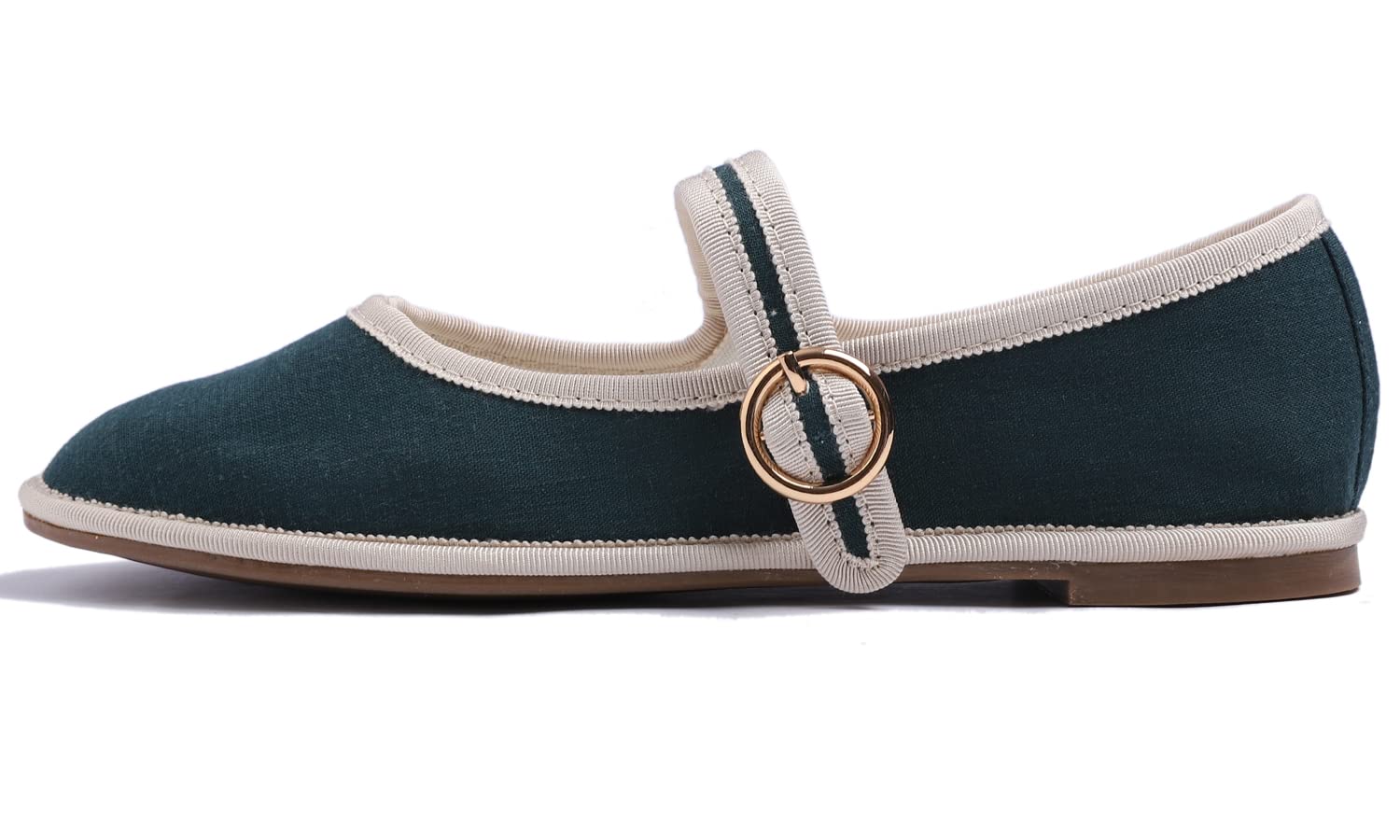 Feversole Women's Soft Breathable Mary Jane ，Mujer Zapatillas Merceditas De Lona Mary Jane