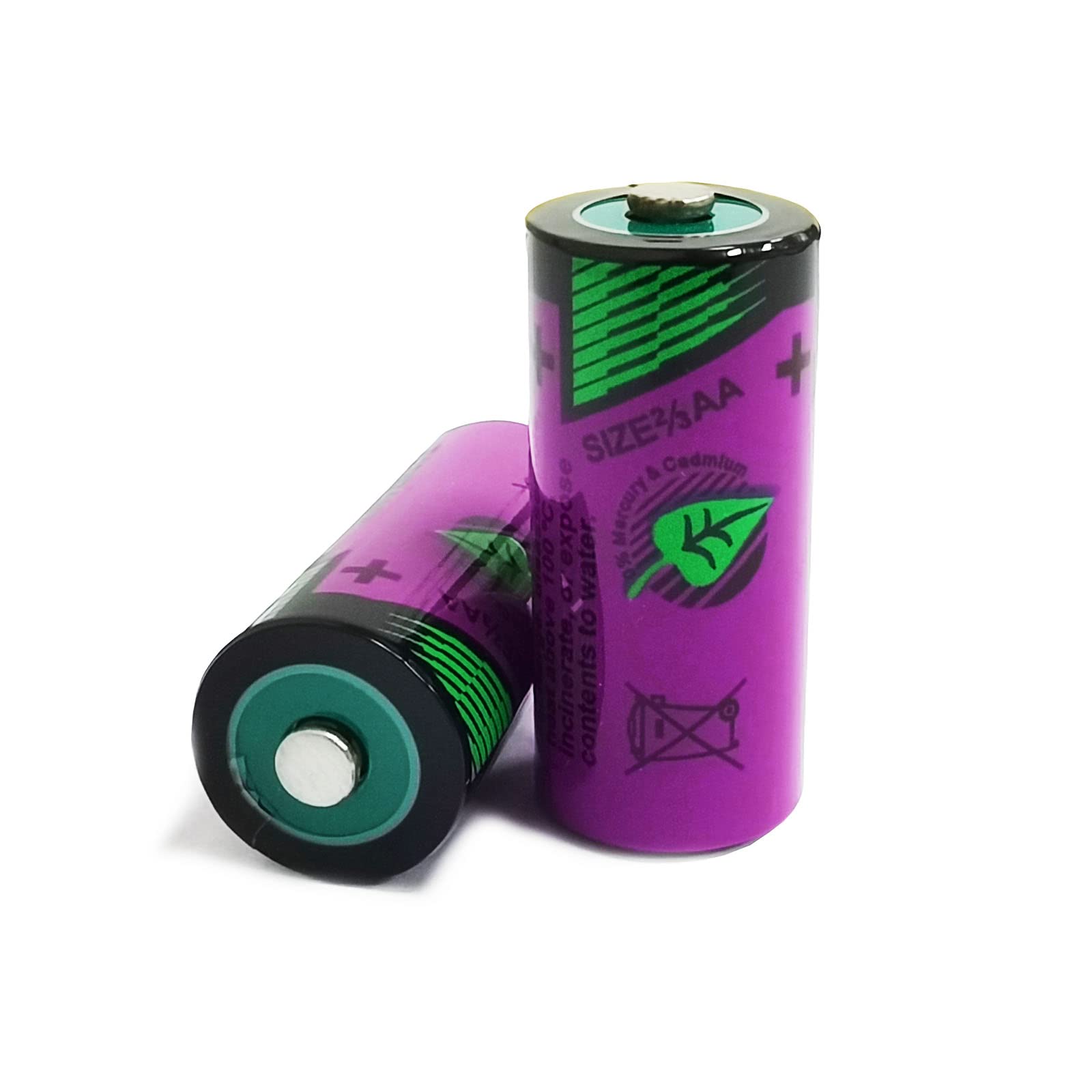 STEPMAX (2 Pack Tadiran Tl-5955 2/3AA 3.6V 1650mAh Lithium Battery Replacement for Tadiran TL-2155, TL-4955, TL-5155, TL-5955, SL-361, Xeno XL-055F, ER14335