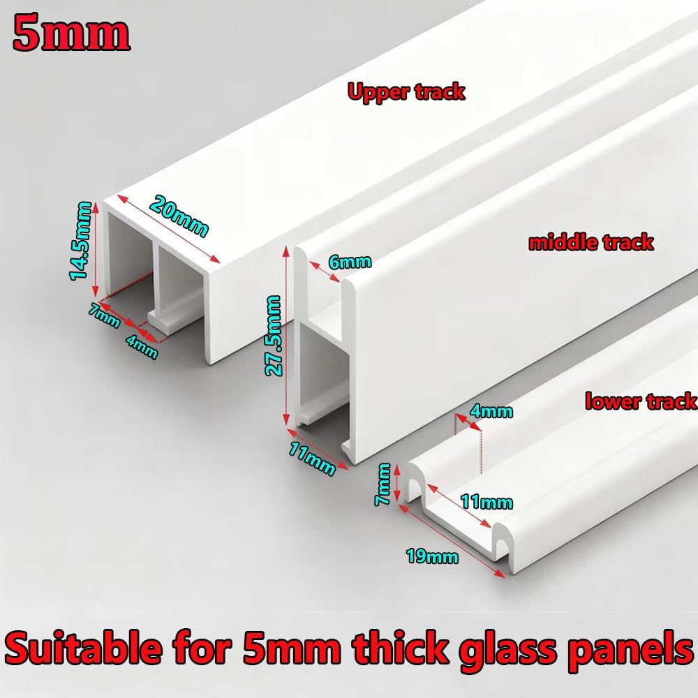 Aluminiowy zestaw szyn do drzwi przesuwnych z rolkami do podwójnych szaf obejściowych i drzwi do stodoły 100 cm (99.8 cm) 8 mm czarny sprzęt do szafek i garderoby Solut
