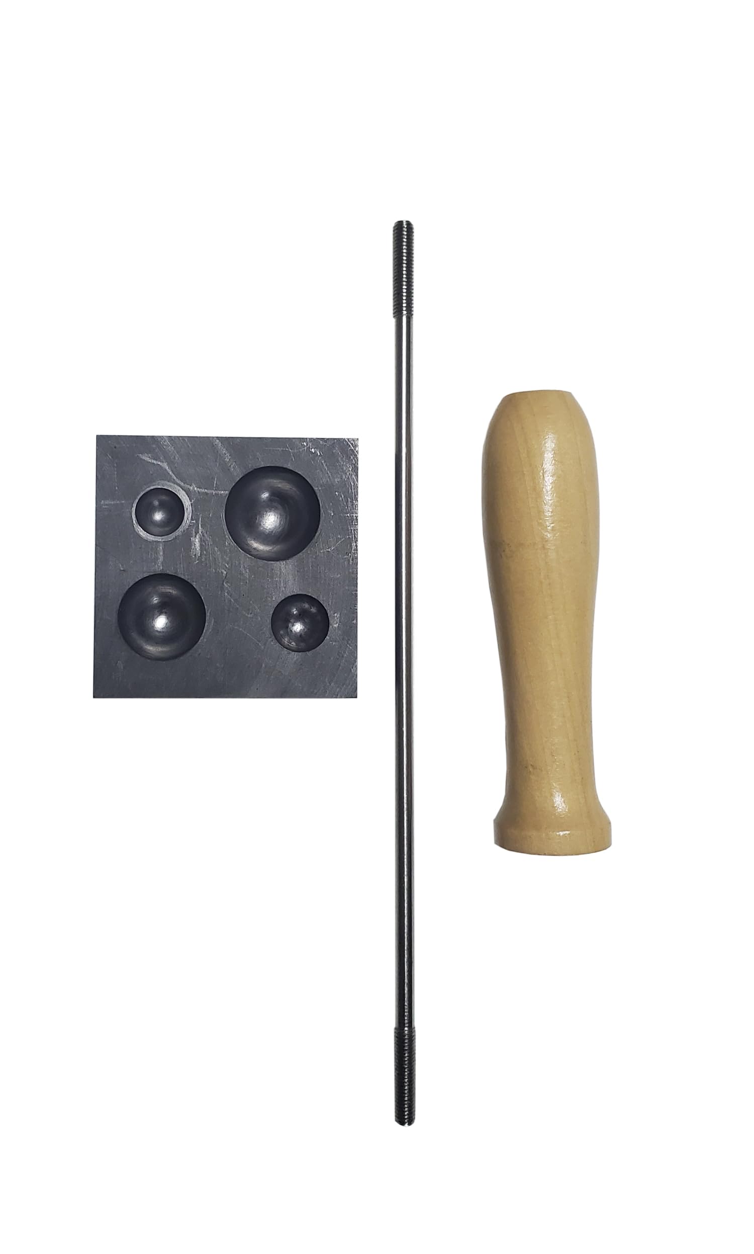 OTOOLWORLD 4 in 1 Graphite Glassblowing Casting Hemispherical Mold Casting Ingot Mold Graphite Mold Lamp Working Graphite Mold, black, DG-9kong - Image 2