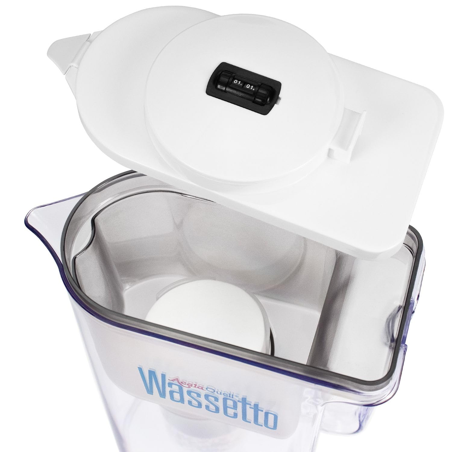 Wasserfilter AcalaQuell® Wassetto | Weiß | Aktivkohle Wasserfilter | Höchste Filterleistung - mehrschichtig | BPA u. BPB frei | ReNaWa® - Technology | Kreiert köstlich schmeckendes, wohltuendes Wasser