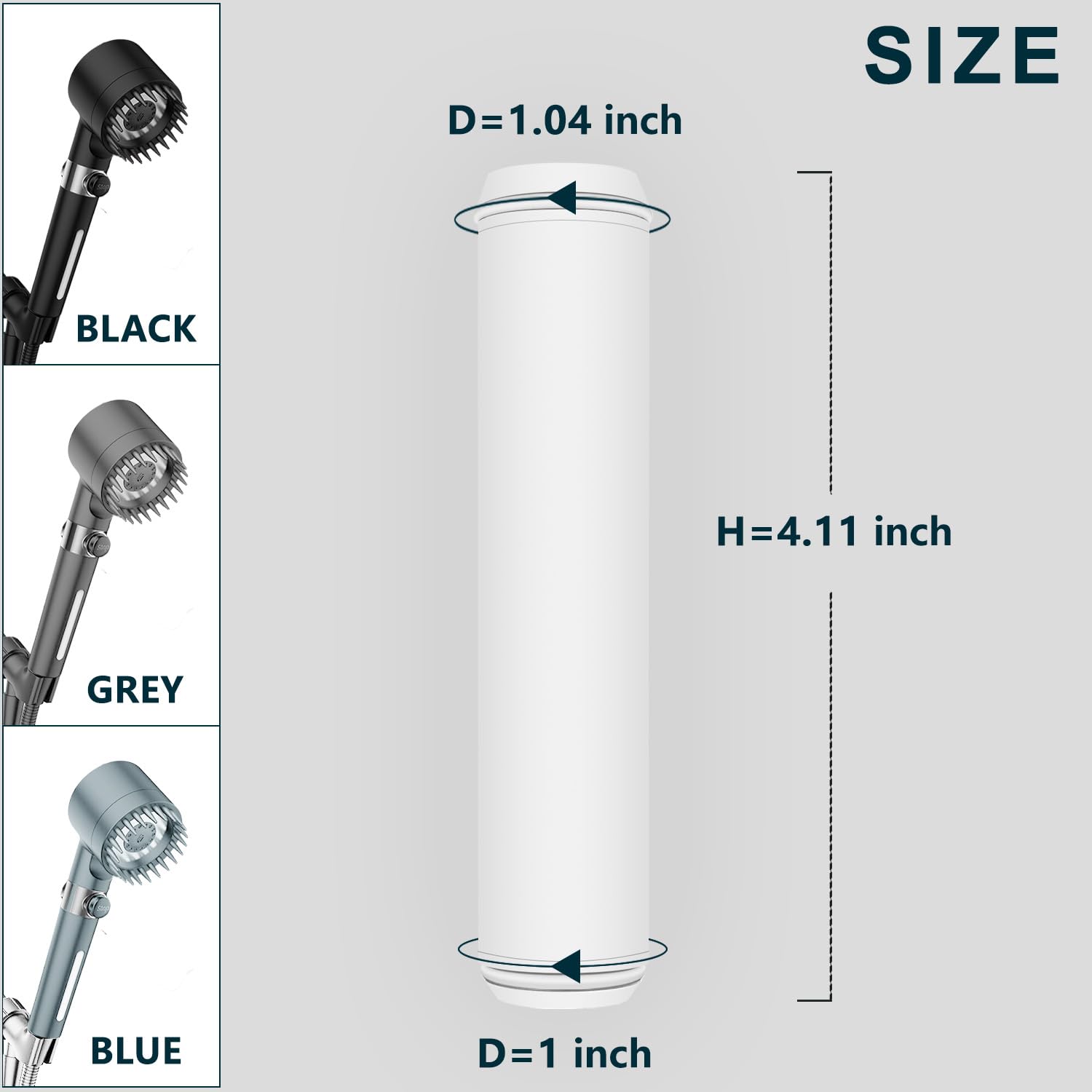 Filtro de ducha multietapa compatible con filtro de ducha PWERAN para cabezal de ducha de mano, paquete de 3