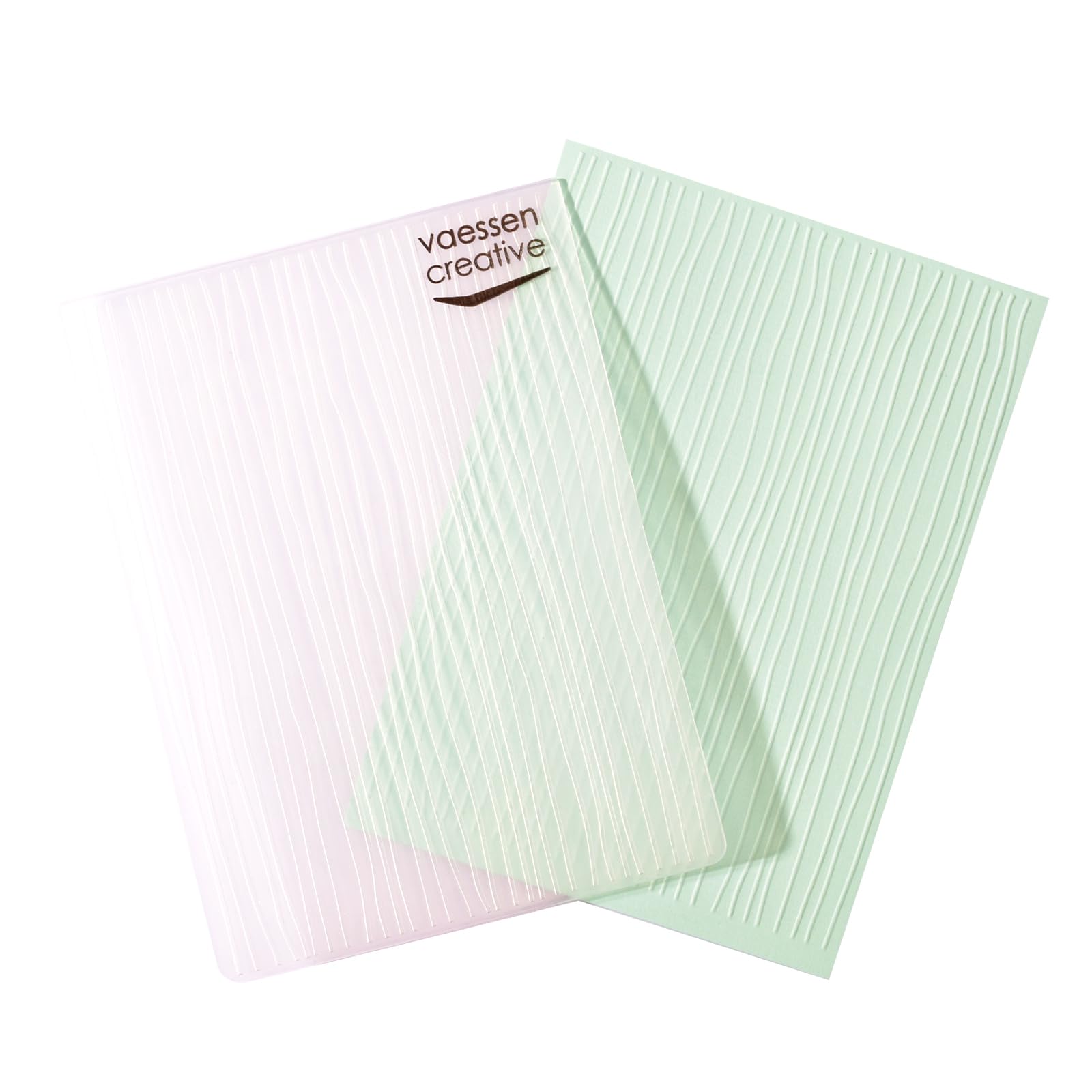 Vaessen Creative Carpeta de Embossing, Líneas 14,6 x 10,8 x 0,5 cm, 1 pieza, para Tarjetas de Cumpleaños, Tarjetas de Nacimiento, Tarjetas de Navidad y Manualidades con Papel