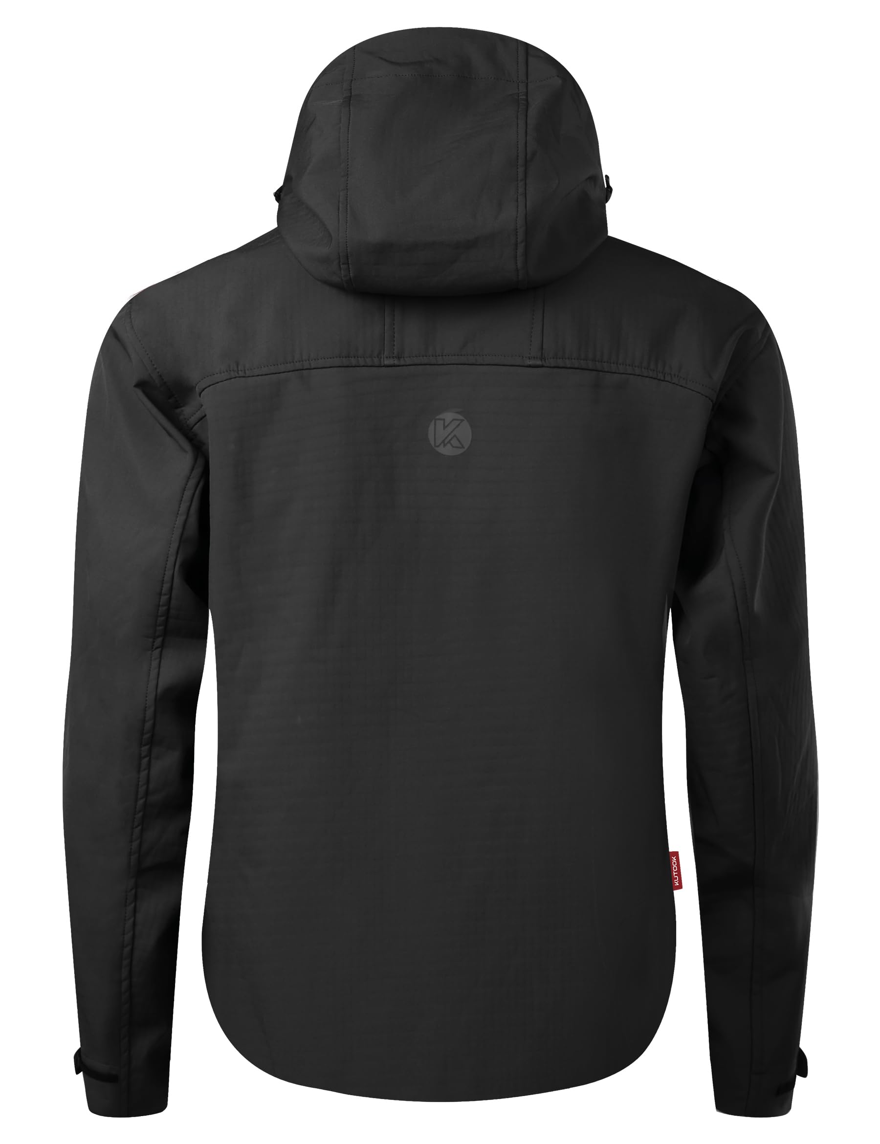 KUTOOK Giacca Softshell Uomo Invernale Giacche Trekking Uomo in Pile Giacca Tattica Militare con Cappuccio Staccabile Idrorepellente Antivento per Montagna Trekking Escursionismo