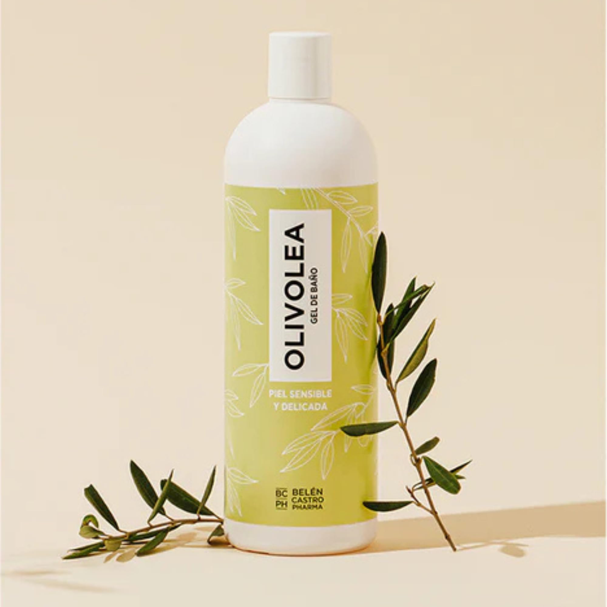 OLIVOLEA Gel de Baño Piel Sensible y Atópica - Hipoalergénico pH Neutro - Apto para Bebés y Recién Nacidos - Con Activos Naturales - 500 ml
