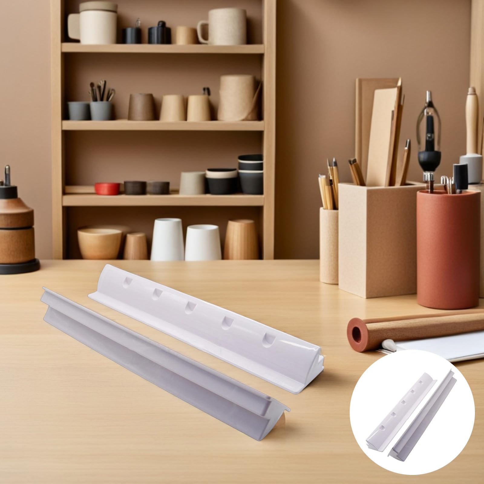 Uonlytech Supporto Pannello Solare in ABS Bianco 2 Pezzi per Tetto Barca e Camper