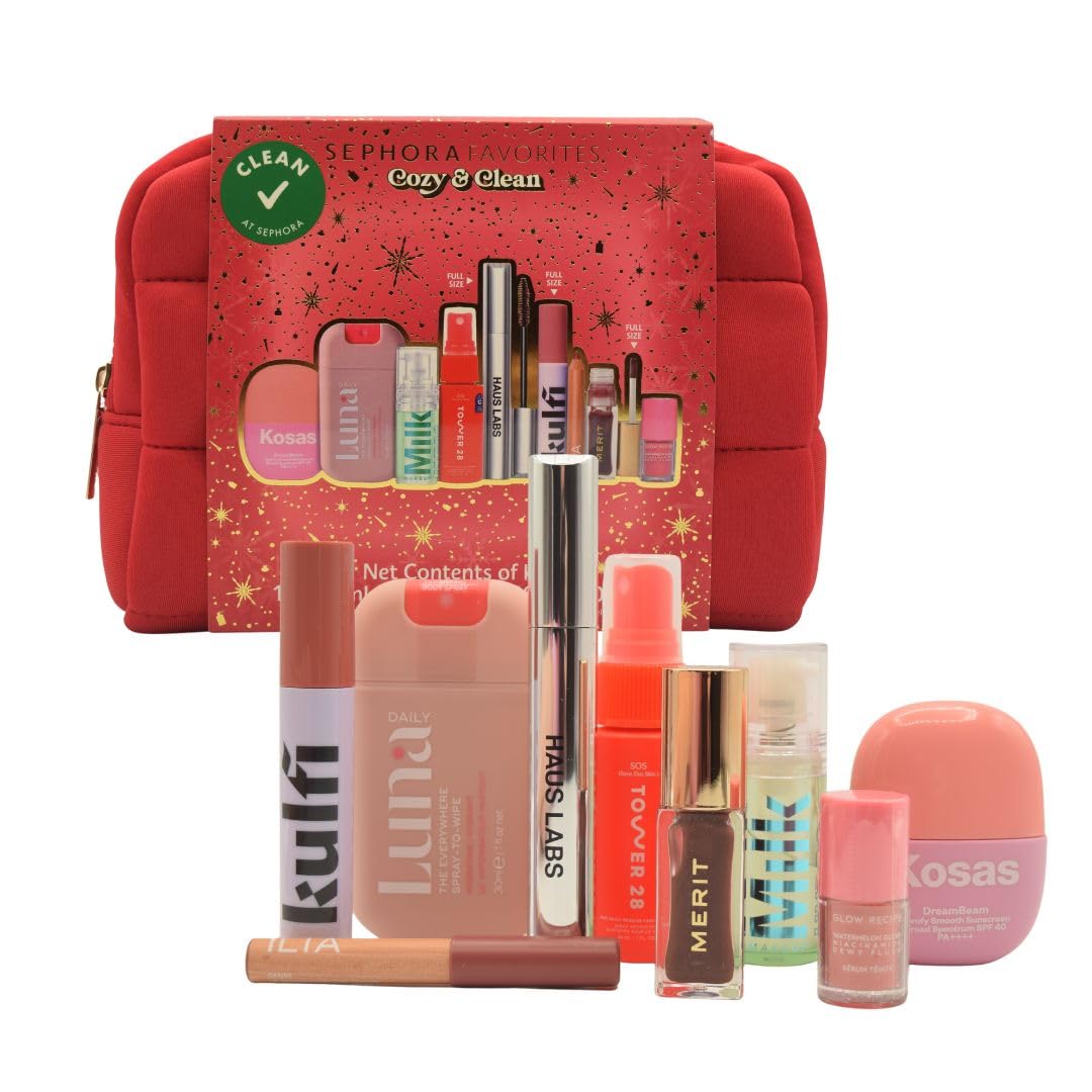 Amazon.com : Sephora Cozy & Clean Makeup Holiday Gift Set – 9
