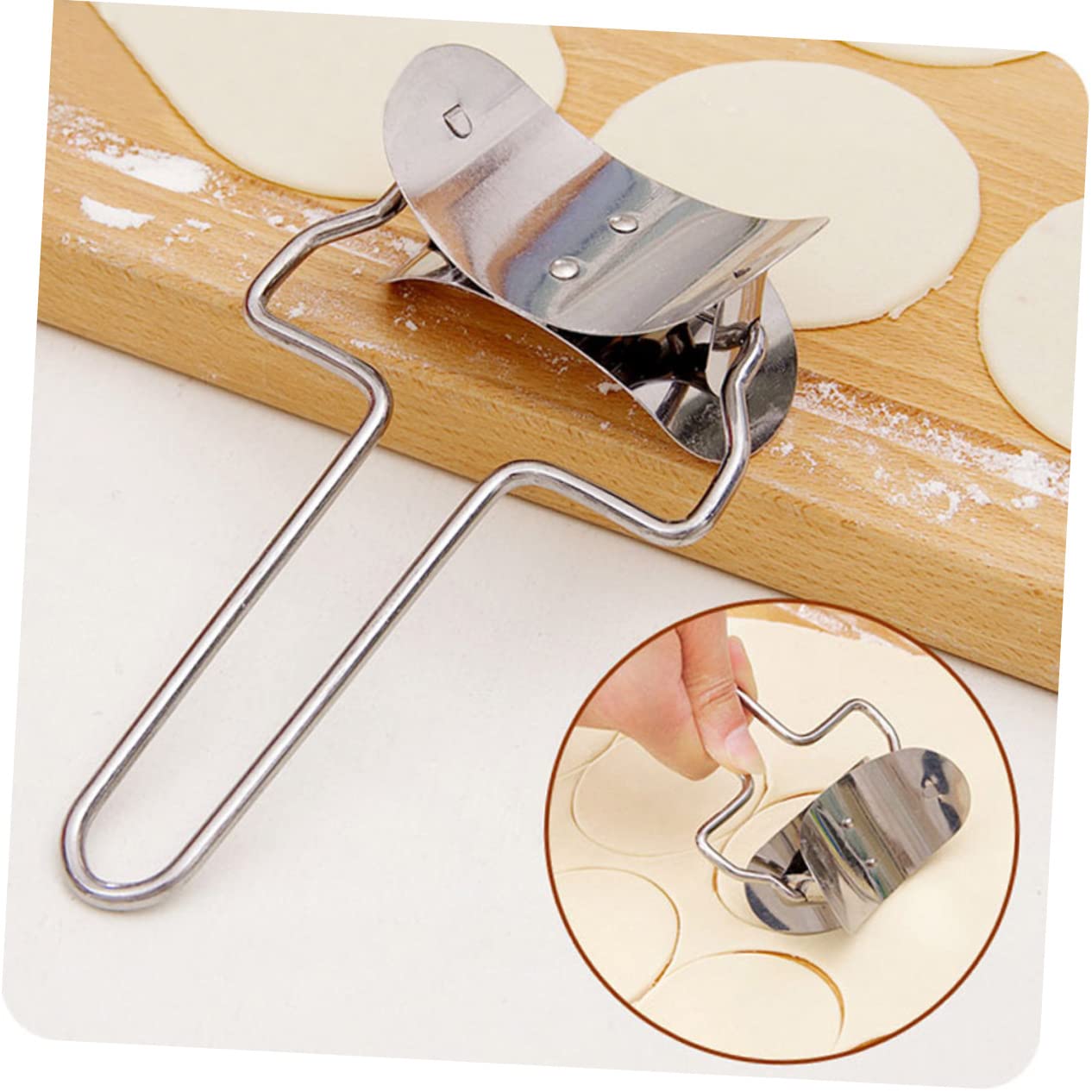 Happyyami 2Pcs Stainless Steel Dumpling Mold Crimped Design Tool for Sealed Dumplings and Pastries Essential Kitchen Utensils for Home Cooking