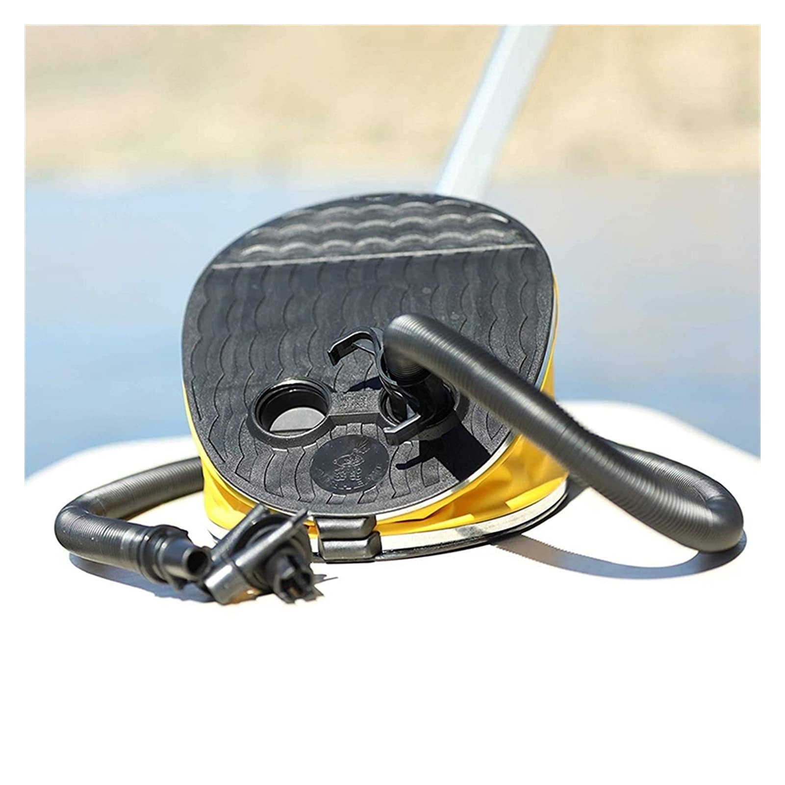 Bomba de aire eléctrica Bomba de pasador corrugado Bomba de aire para kayak Bomba de pie de fuelle La bomba de aire es adecuada para la mayoría de las válvulas para botes inflables y tablas de remo