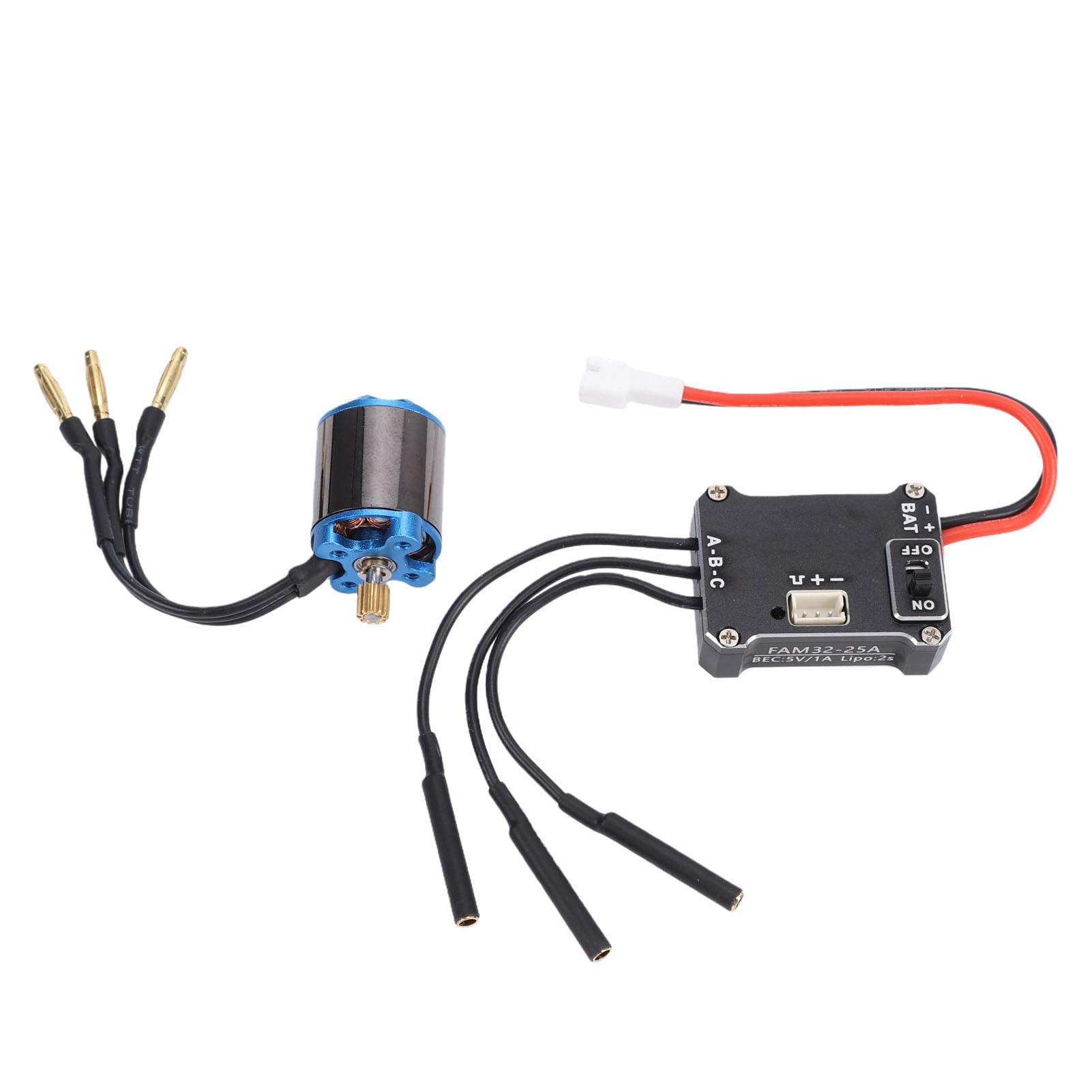 Zestaw RC Brushless Silnik i Regulator, 5000KV 25A ESC, do Modeli RC | Zestaw ESC do silnika gąsienicowego RC, z bezczujnikowym silnikiem bezszczotkowym, do SCX30 1/30