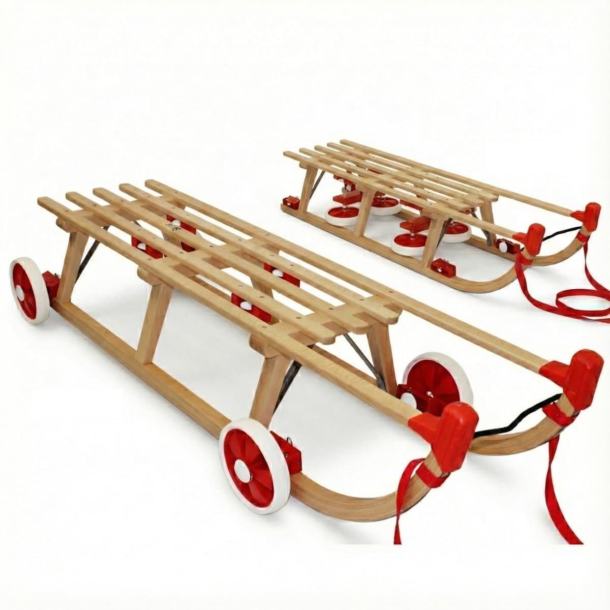 Houten Slee Op De Sneeuw in Aard Stock Foto - Image of nave, decoratie