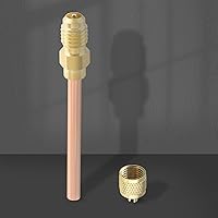 Vista 5 de AUTOKAY 10PCS Stem HVAC AC Schrader System Vacuum 1/4" SAE *1/4" OD *2.75" AC Refrigeration Kit
